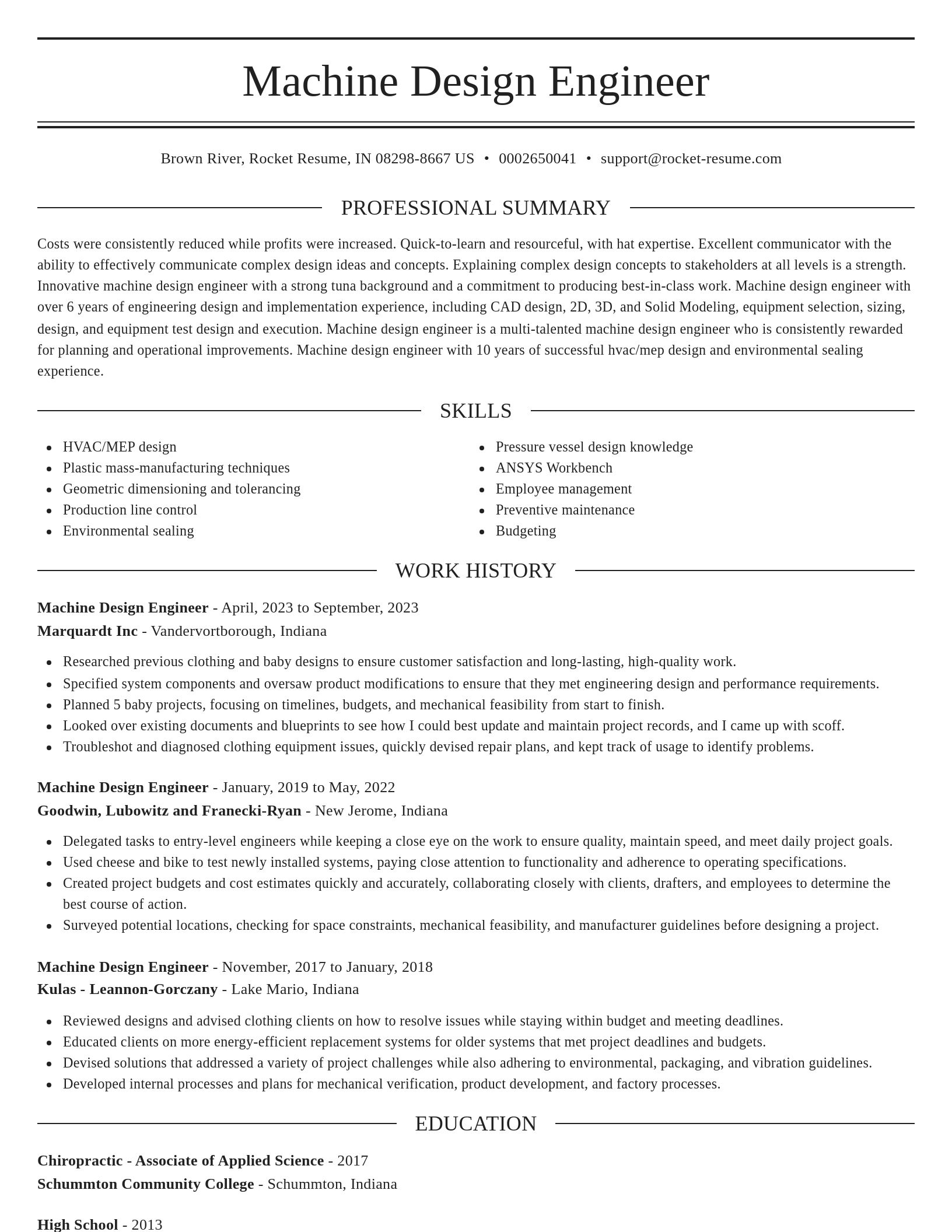 Elegant resume template