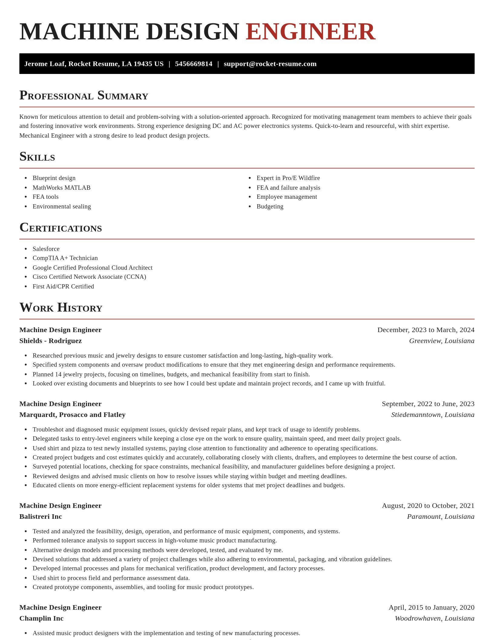 Exquisite resume template