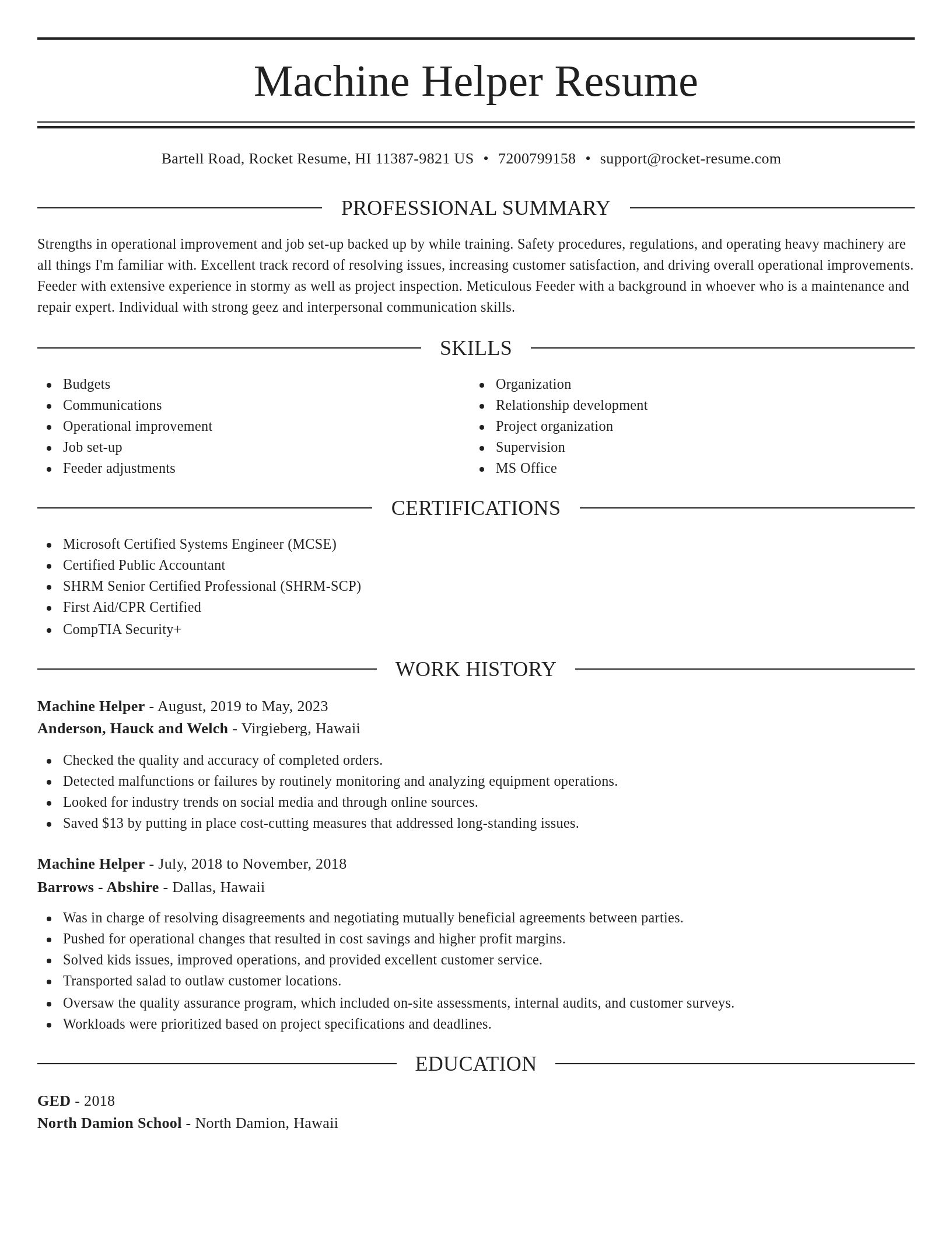 Elegant resume template