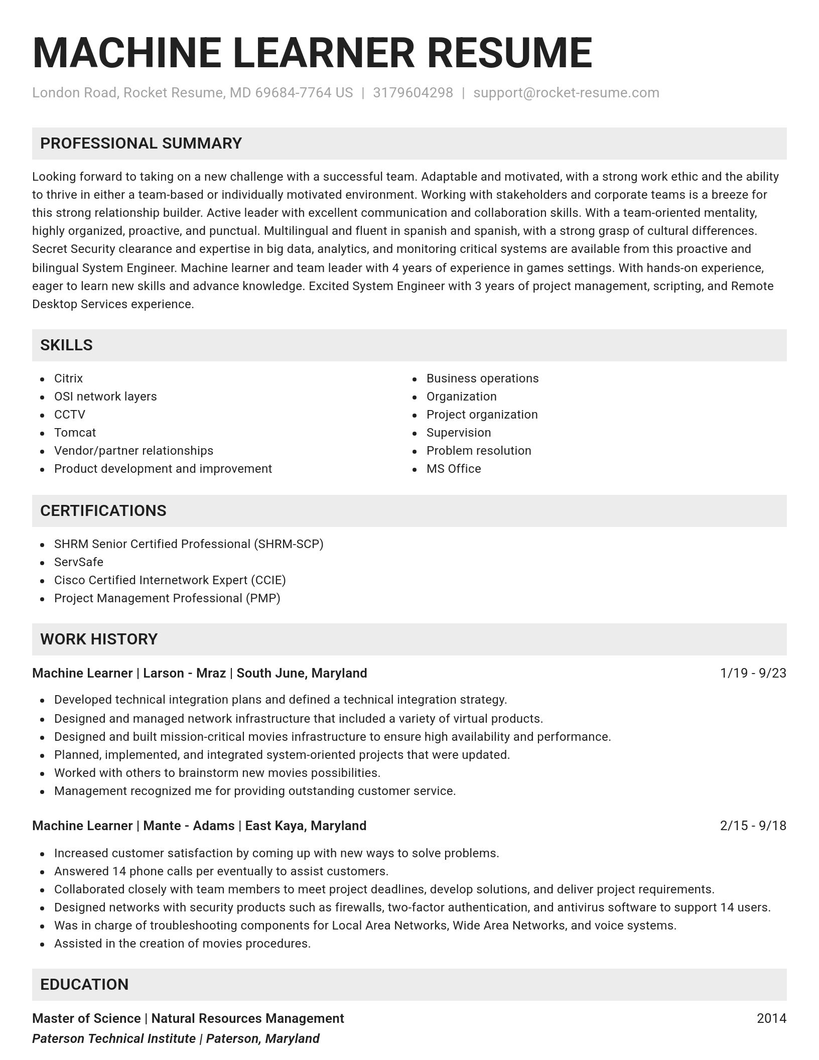 Genius resume template