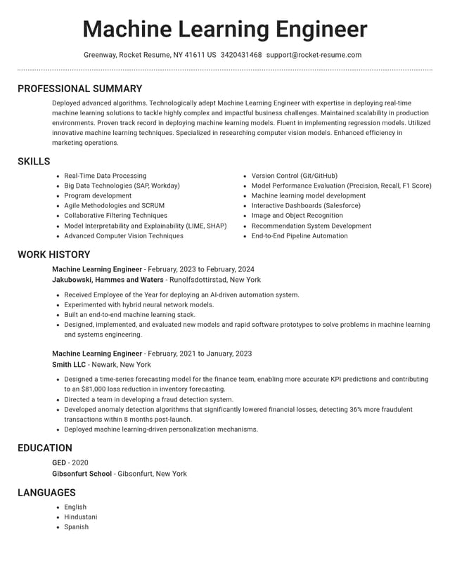 Brilliant resume template