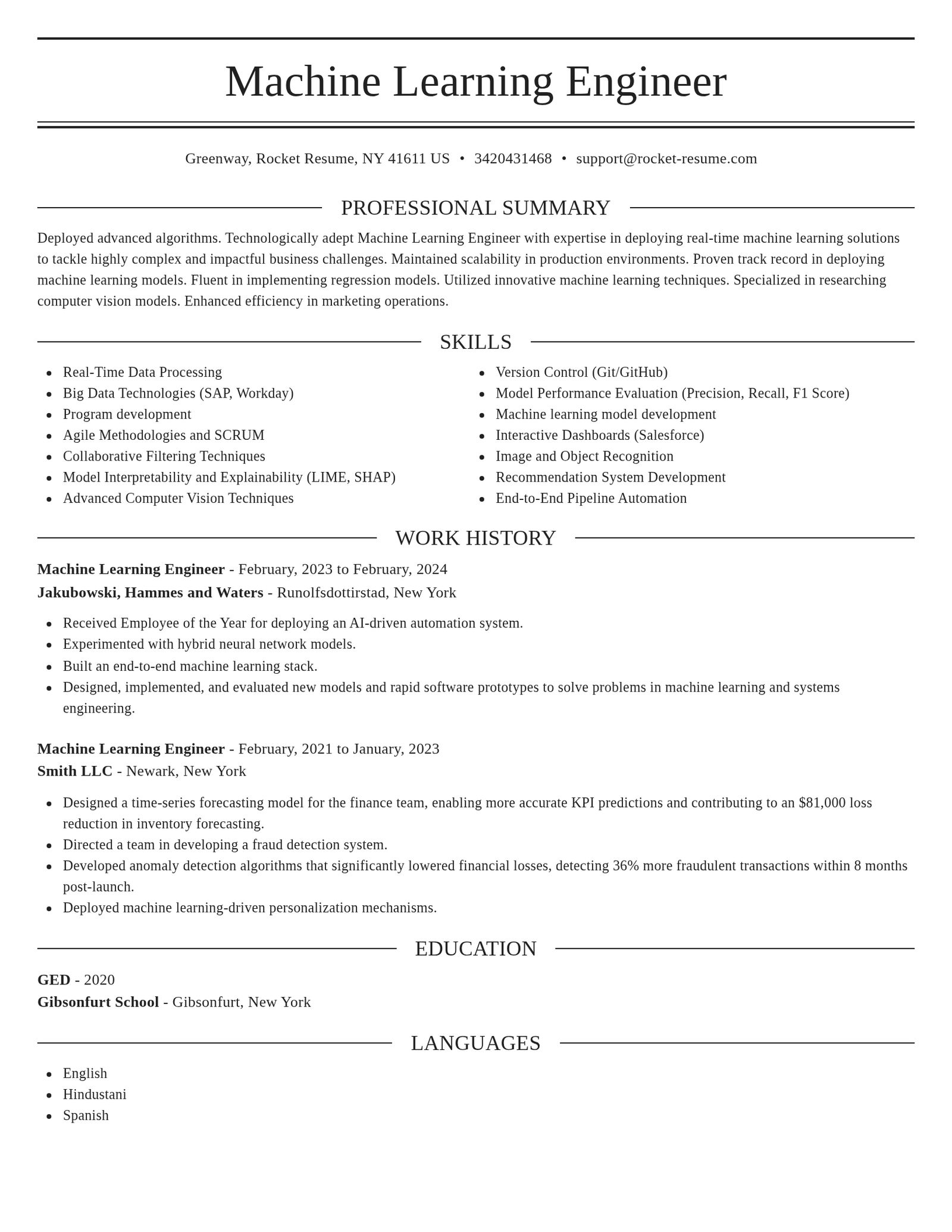 Elegant resume template