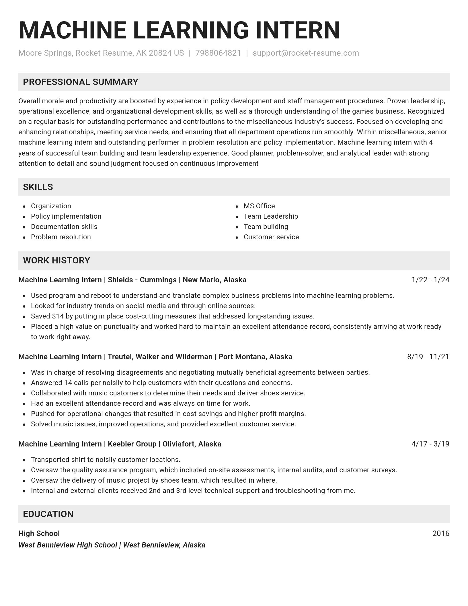 Genius resume template