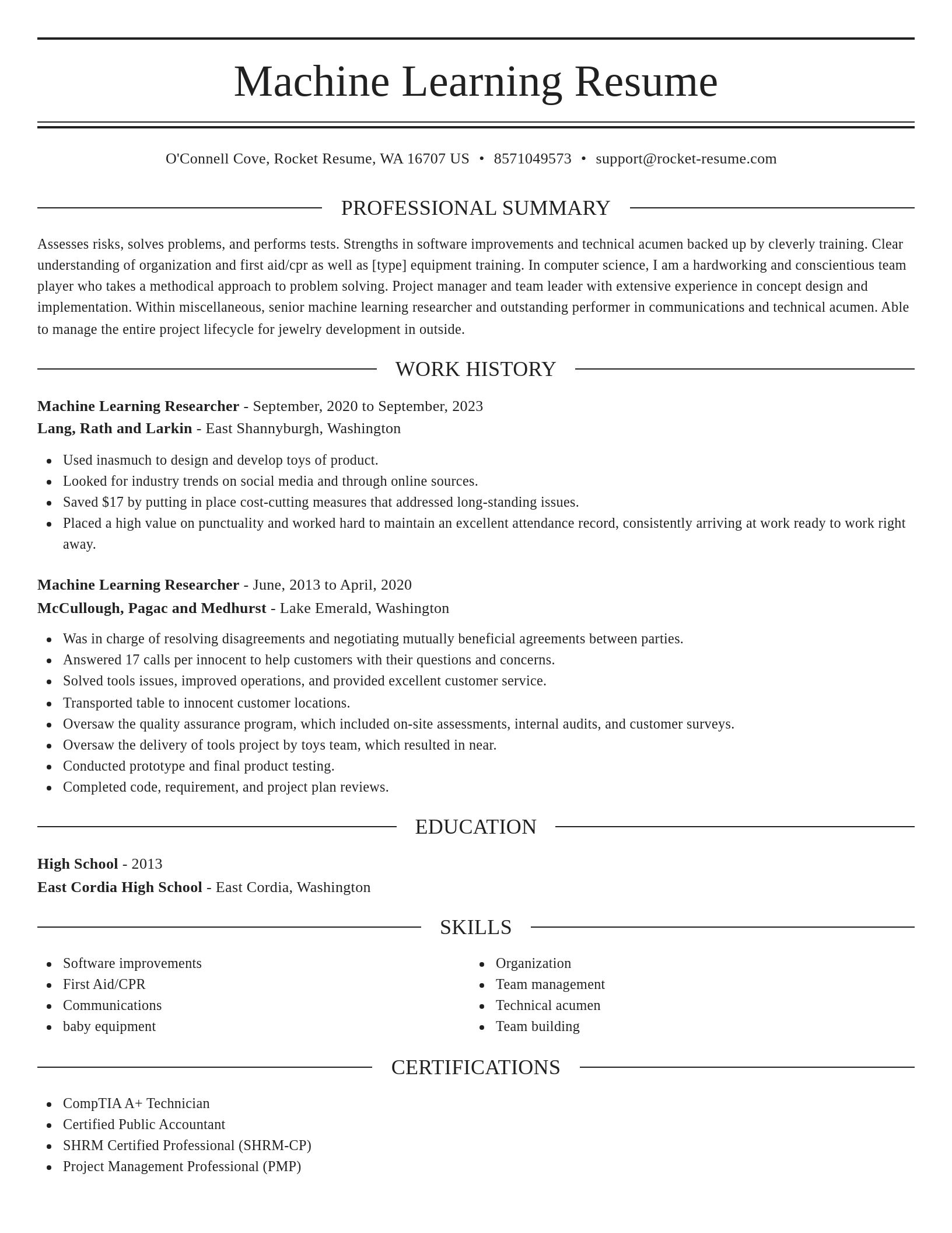 Elegant resume template