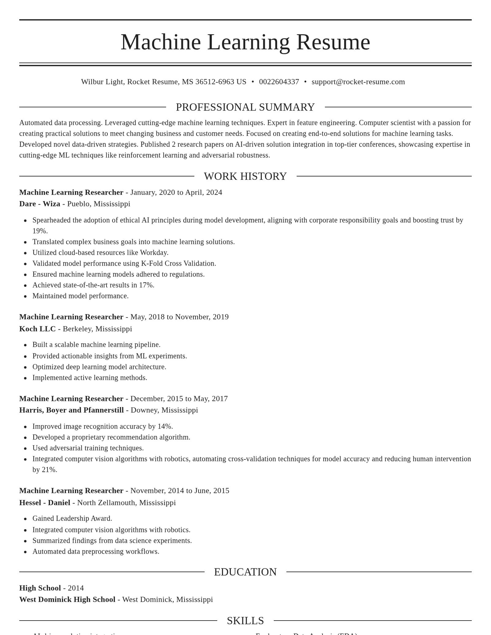 Elegant resume template
