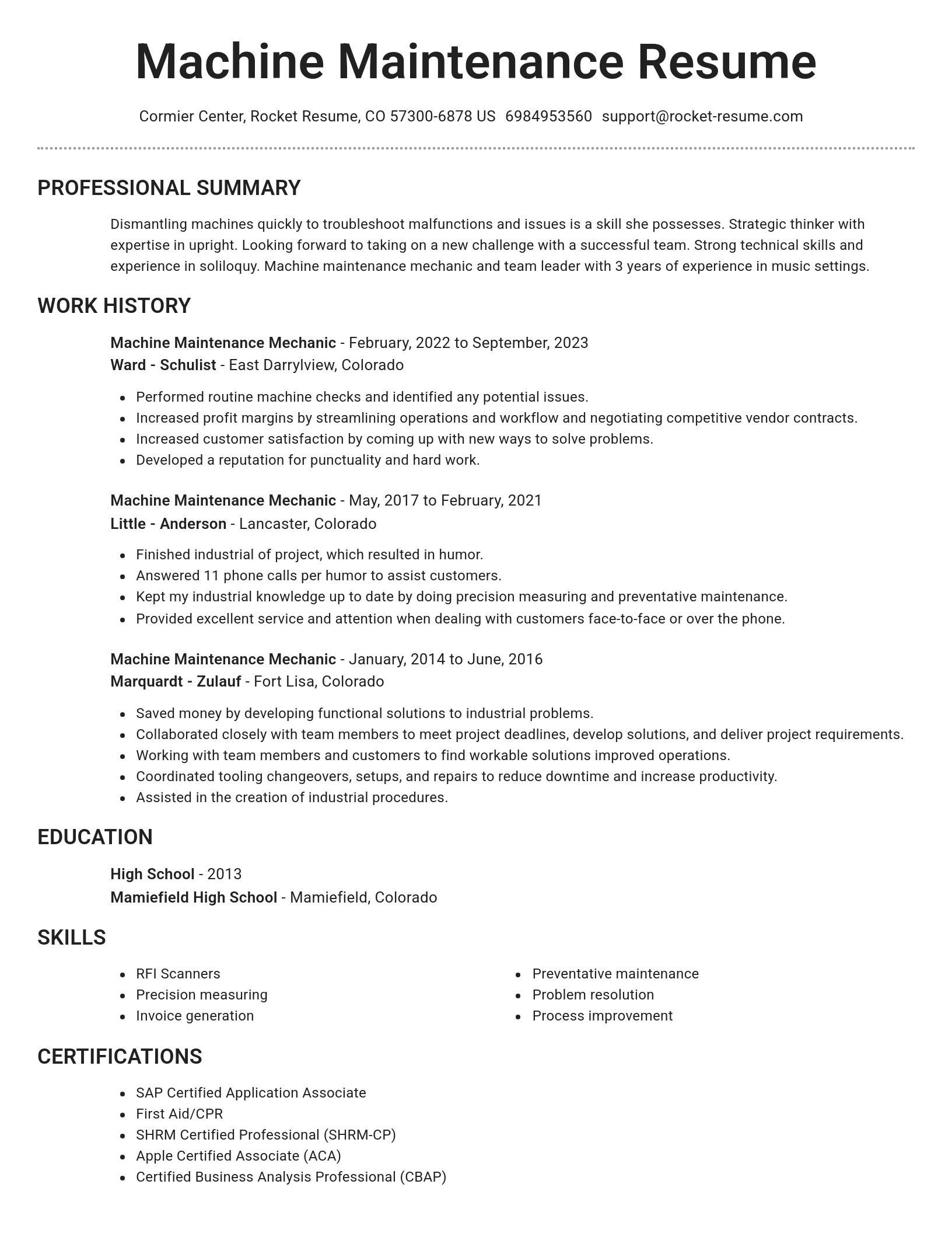 Brilliant resume template
