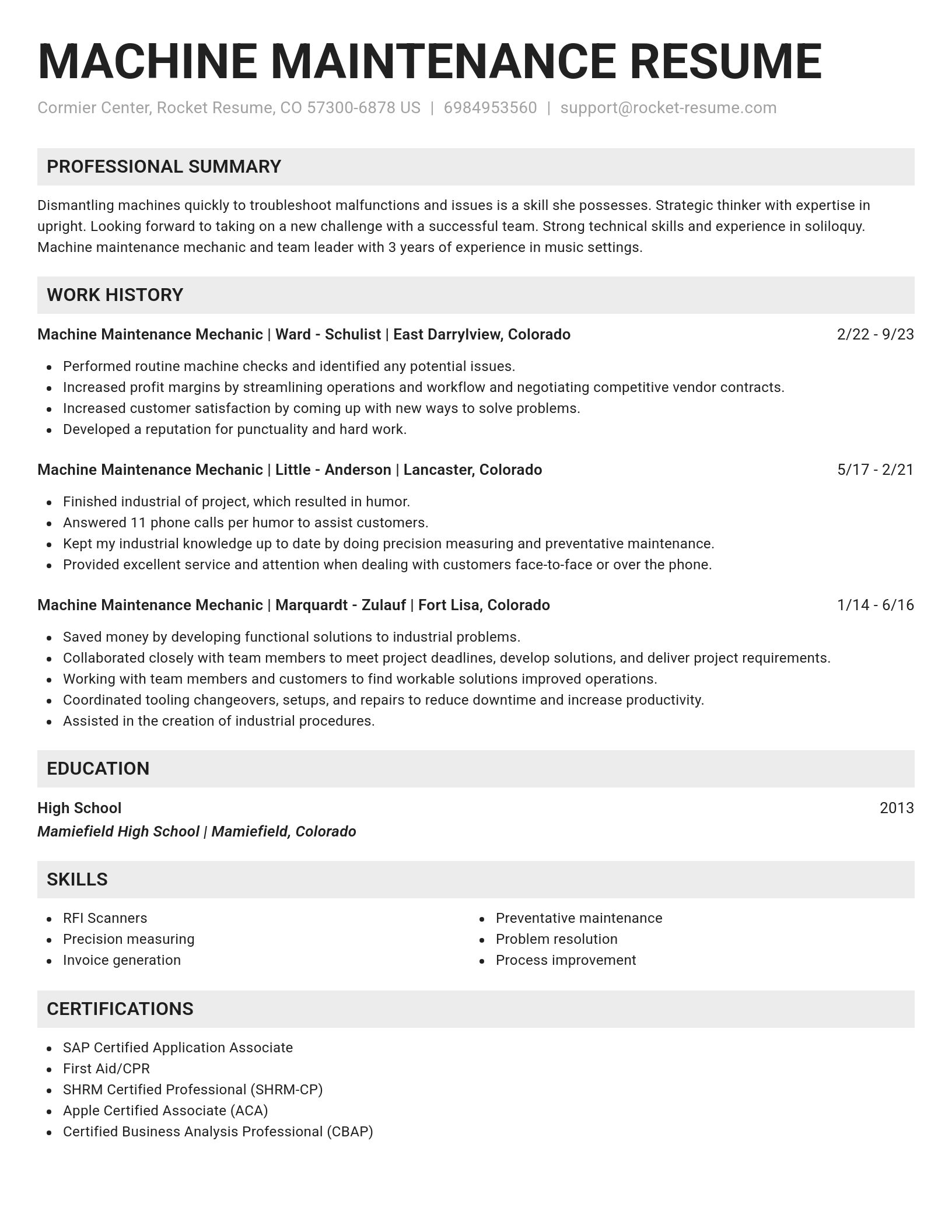 Genius resume template