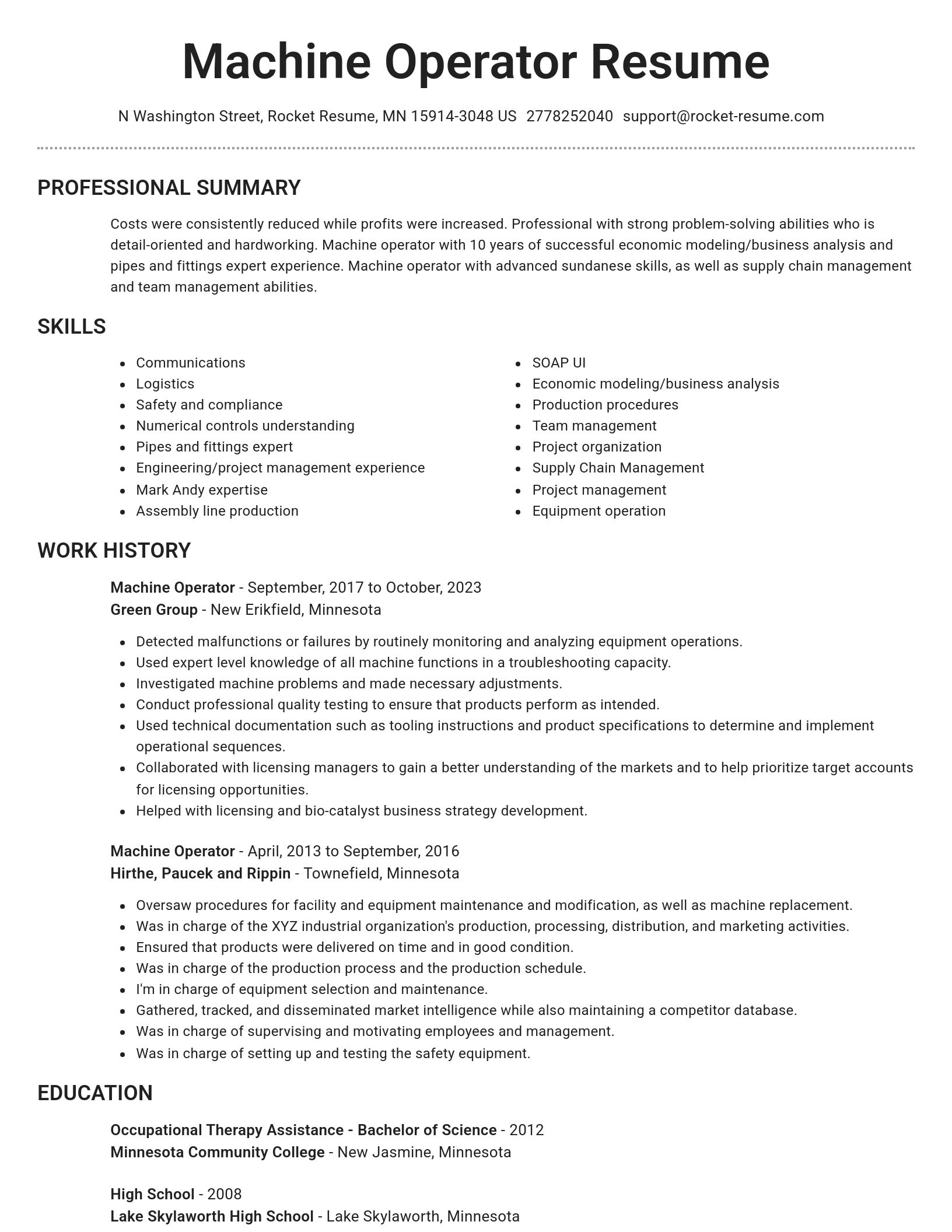 Brilliant resume template