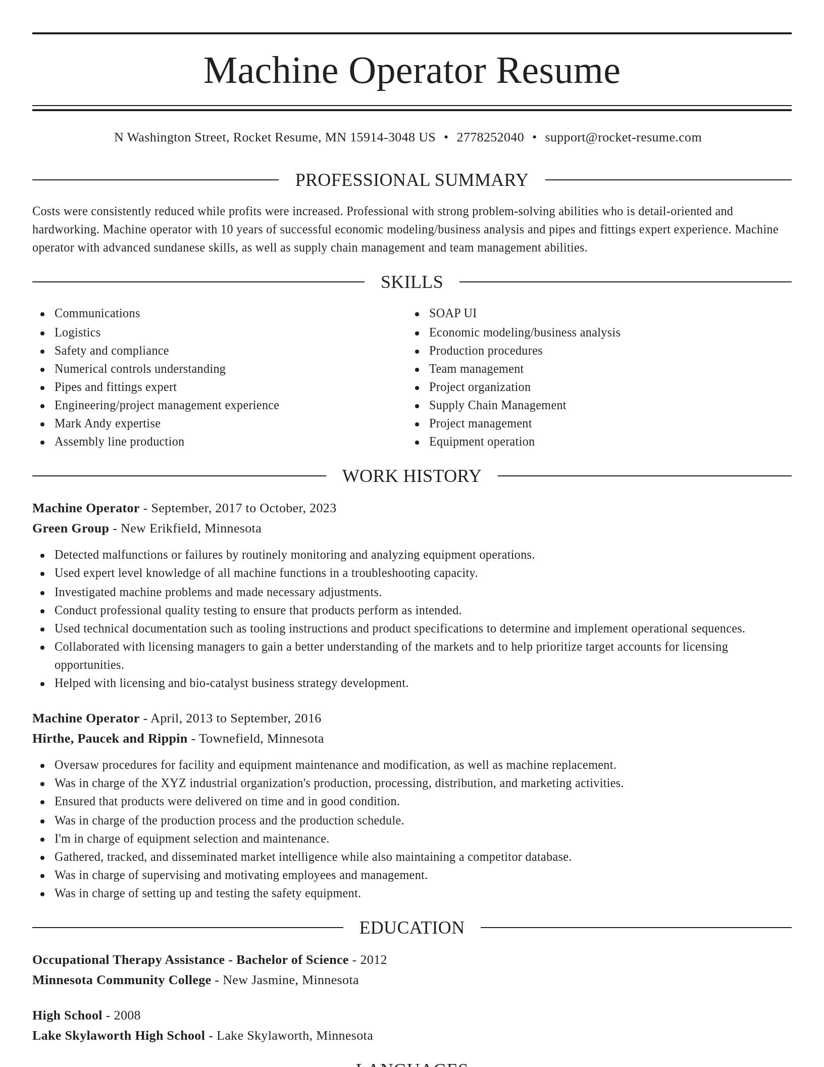 Elegant resume template