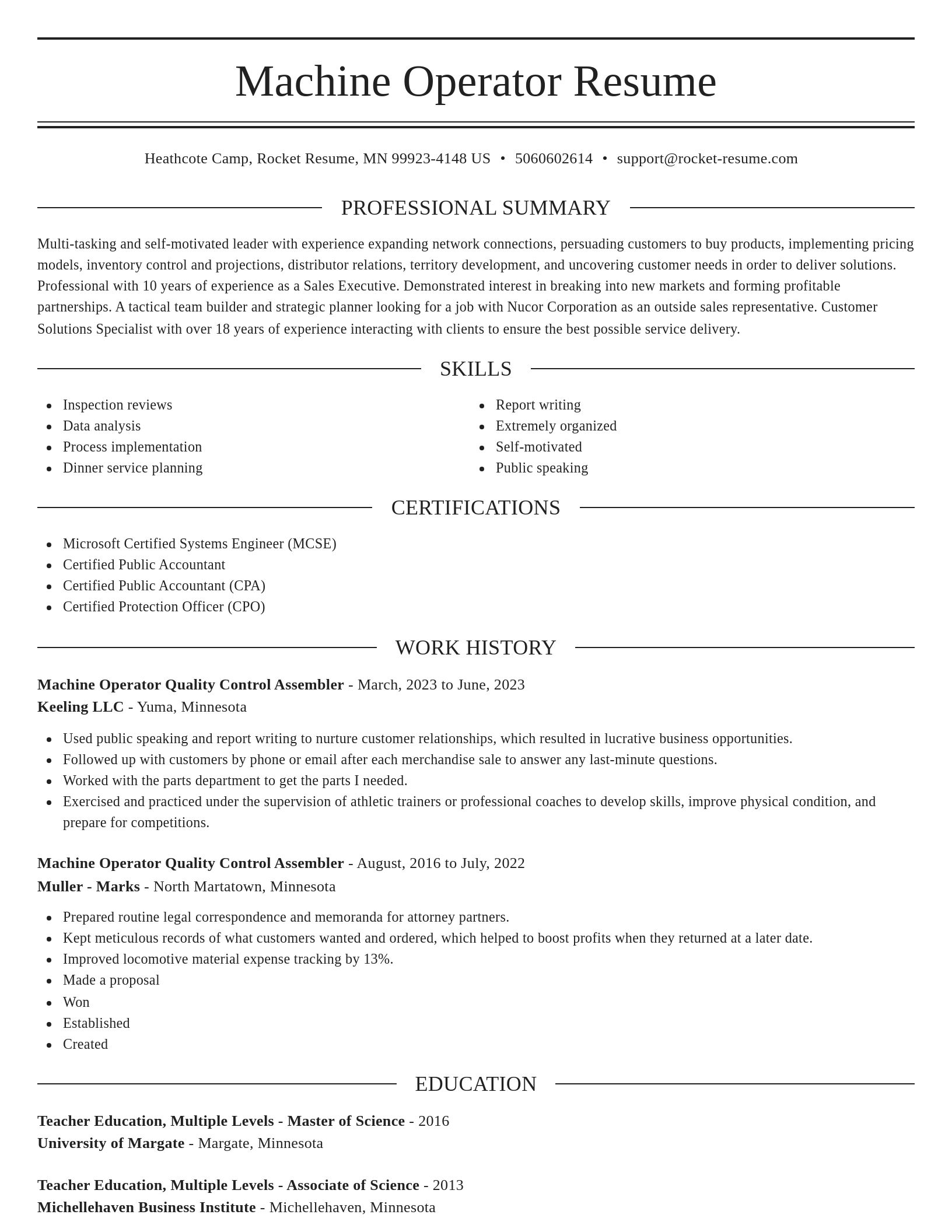 Elegant resume template