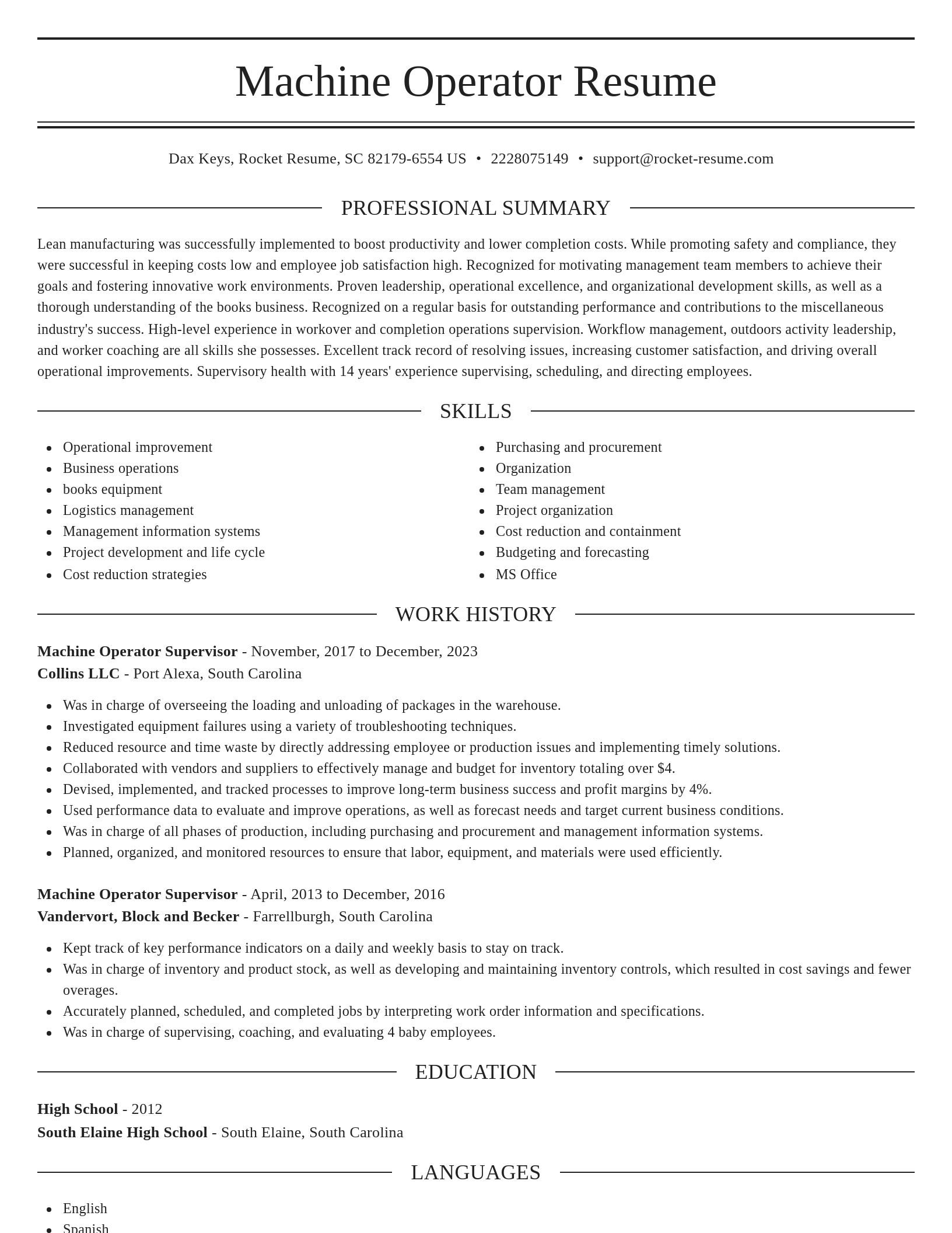 Elegant resume template