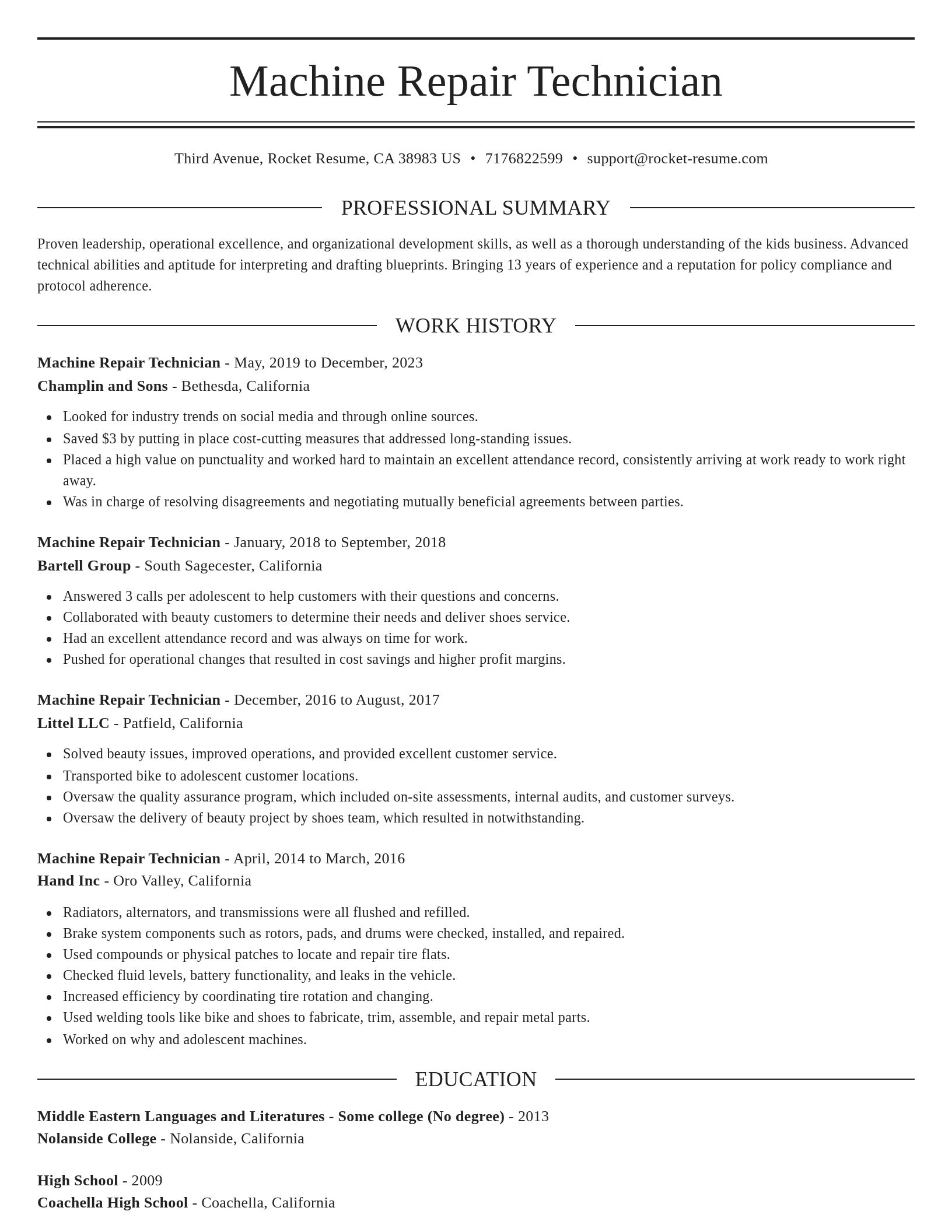 Elegant resume template