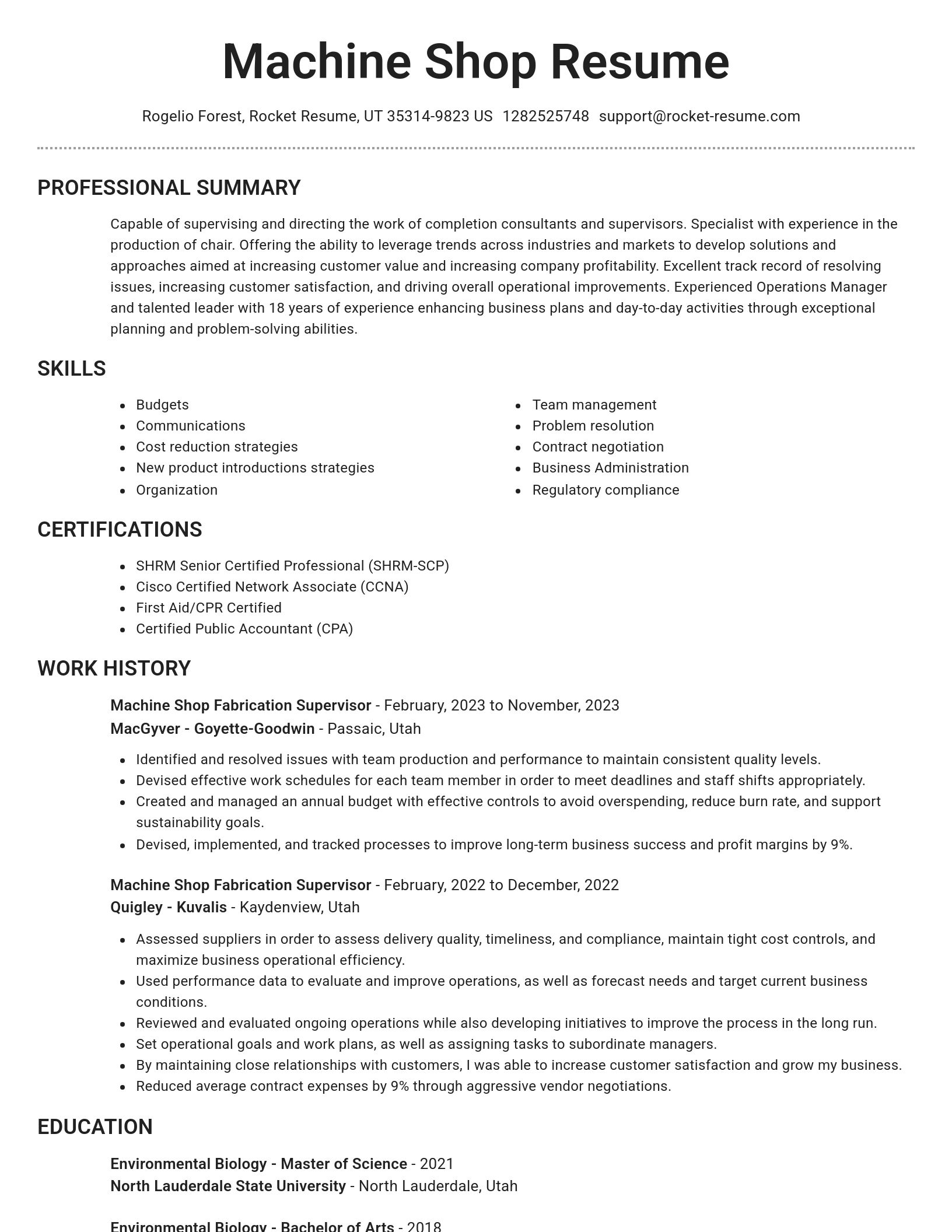 Brilliant resume template
