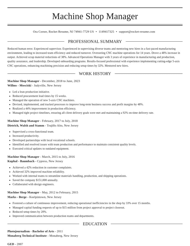 Elegant resume template