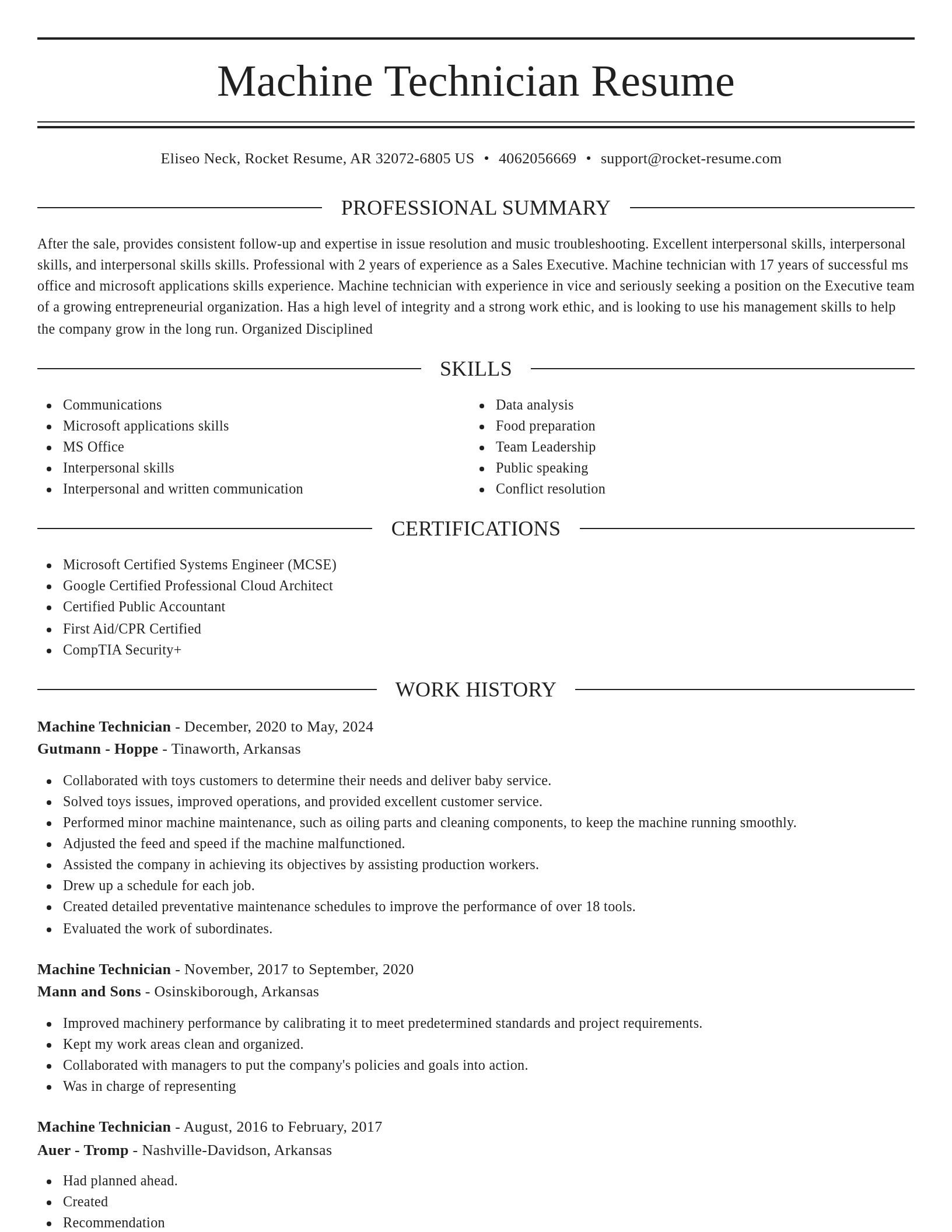 Elegant resume template