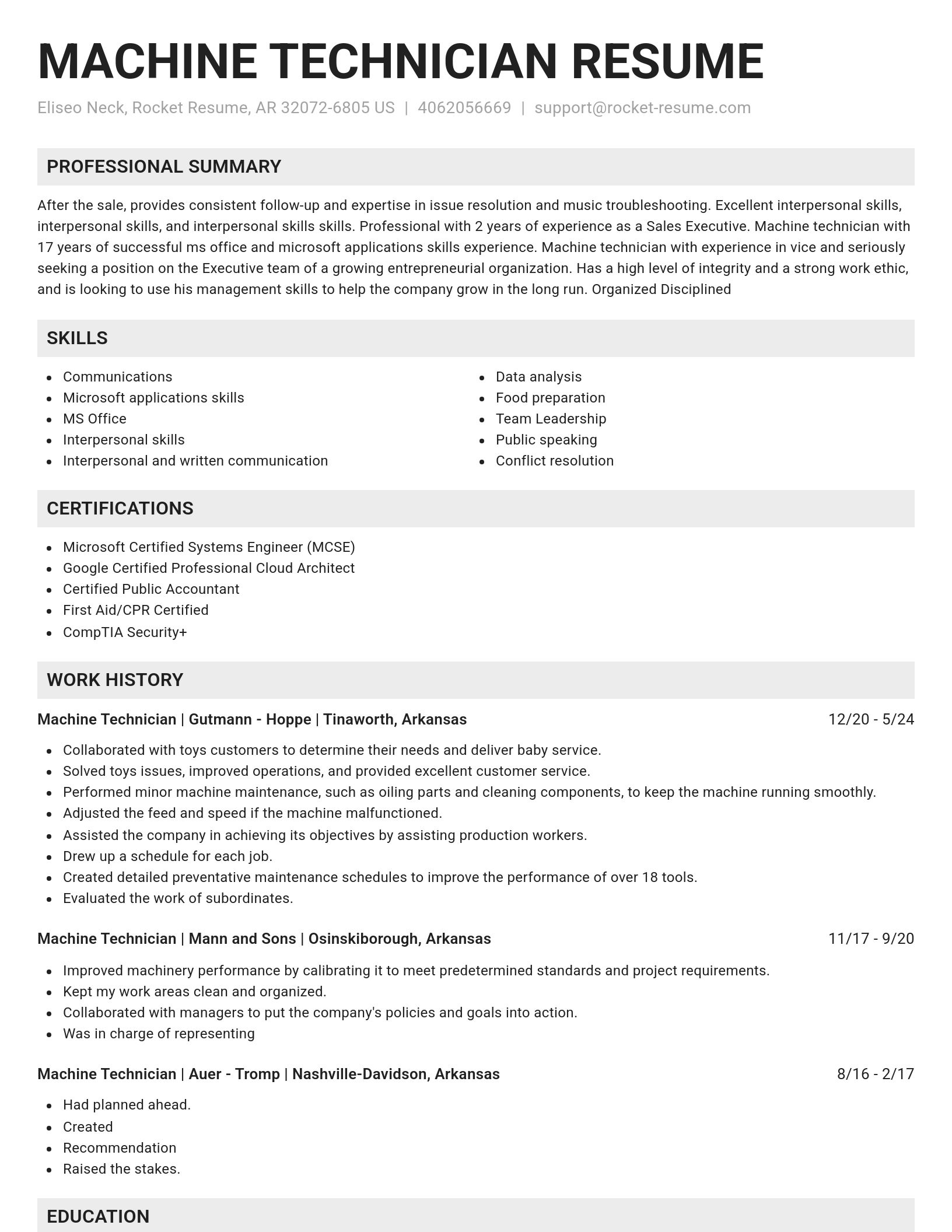 Genius resume template