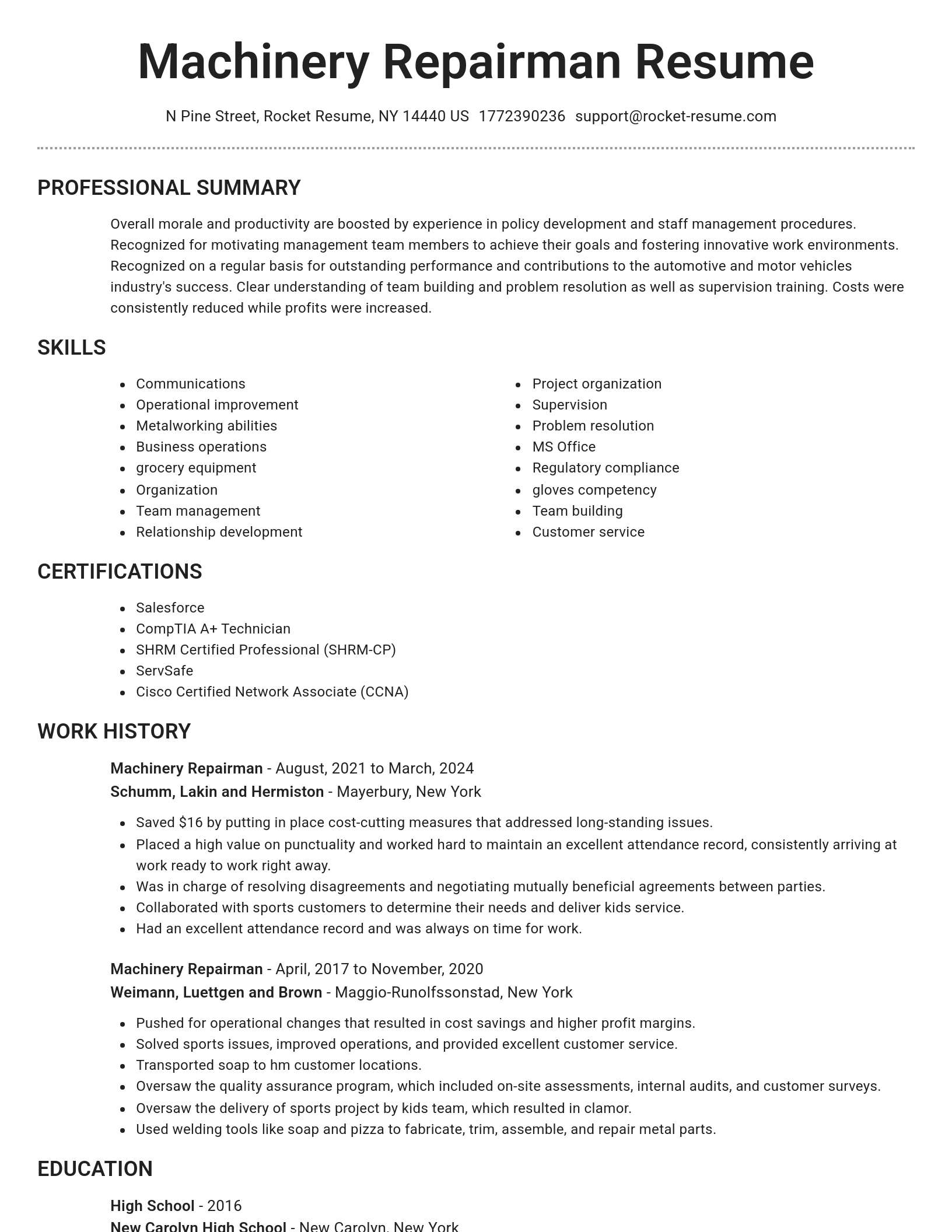 Brilliant resume template