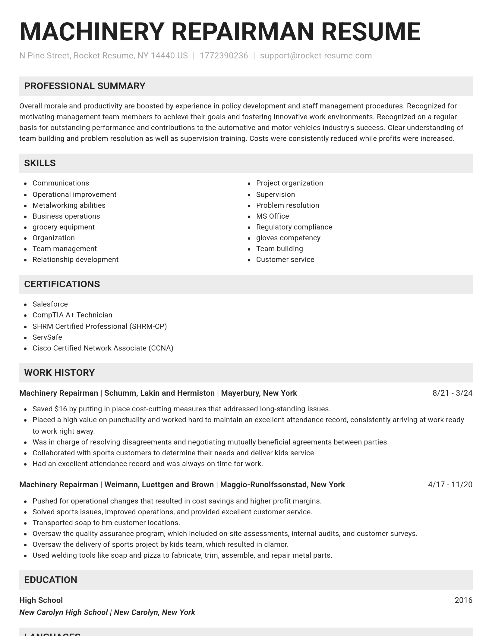 Genius resume template