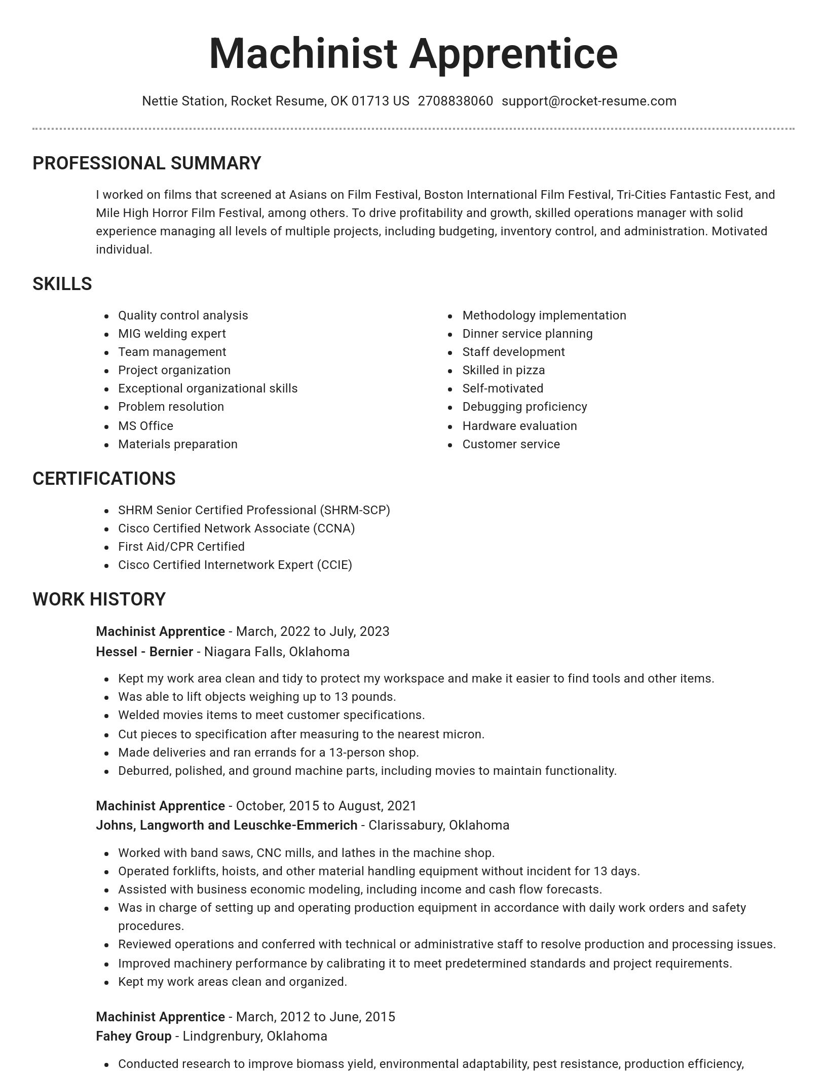 Brilliant resume template