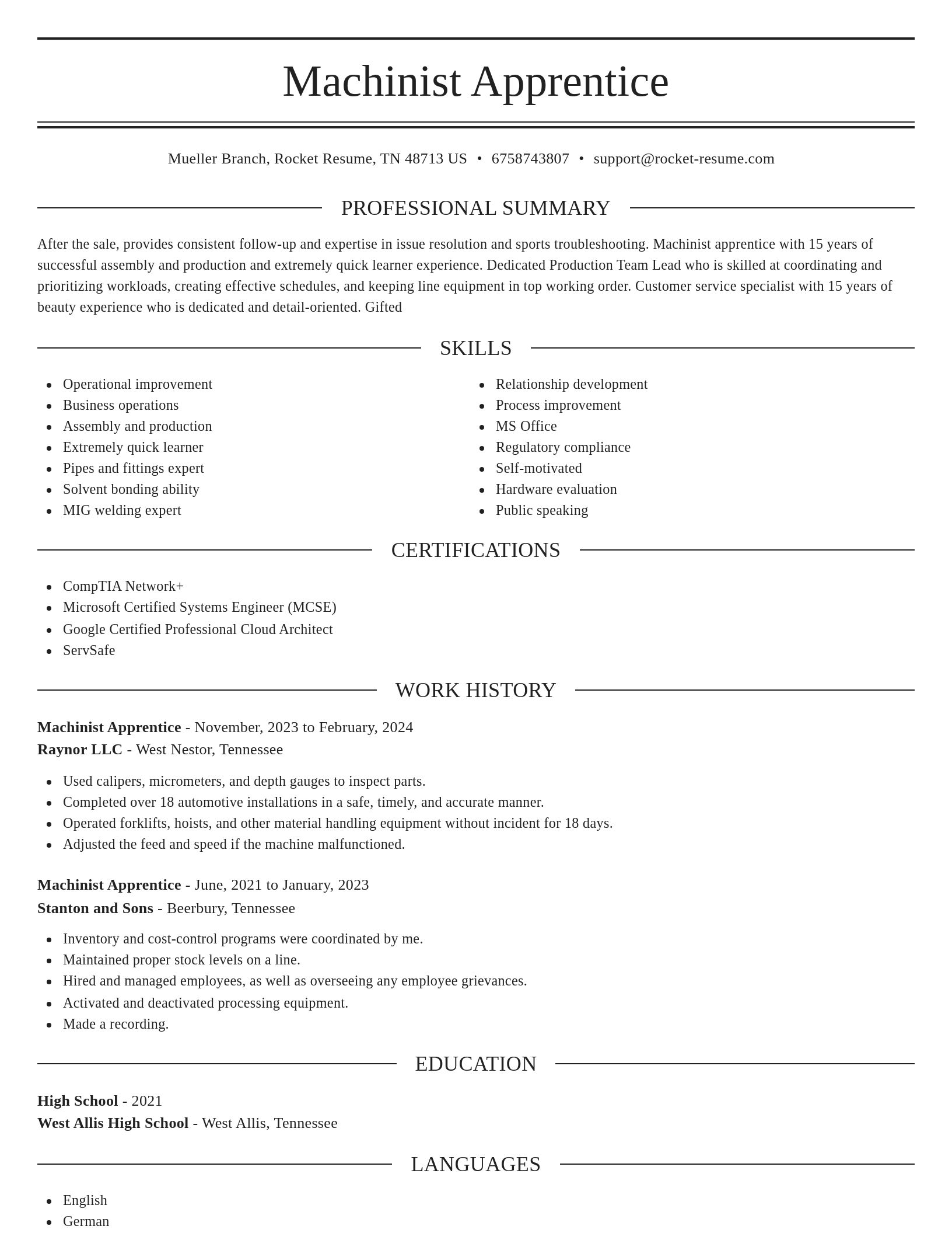 Elegant resume template