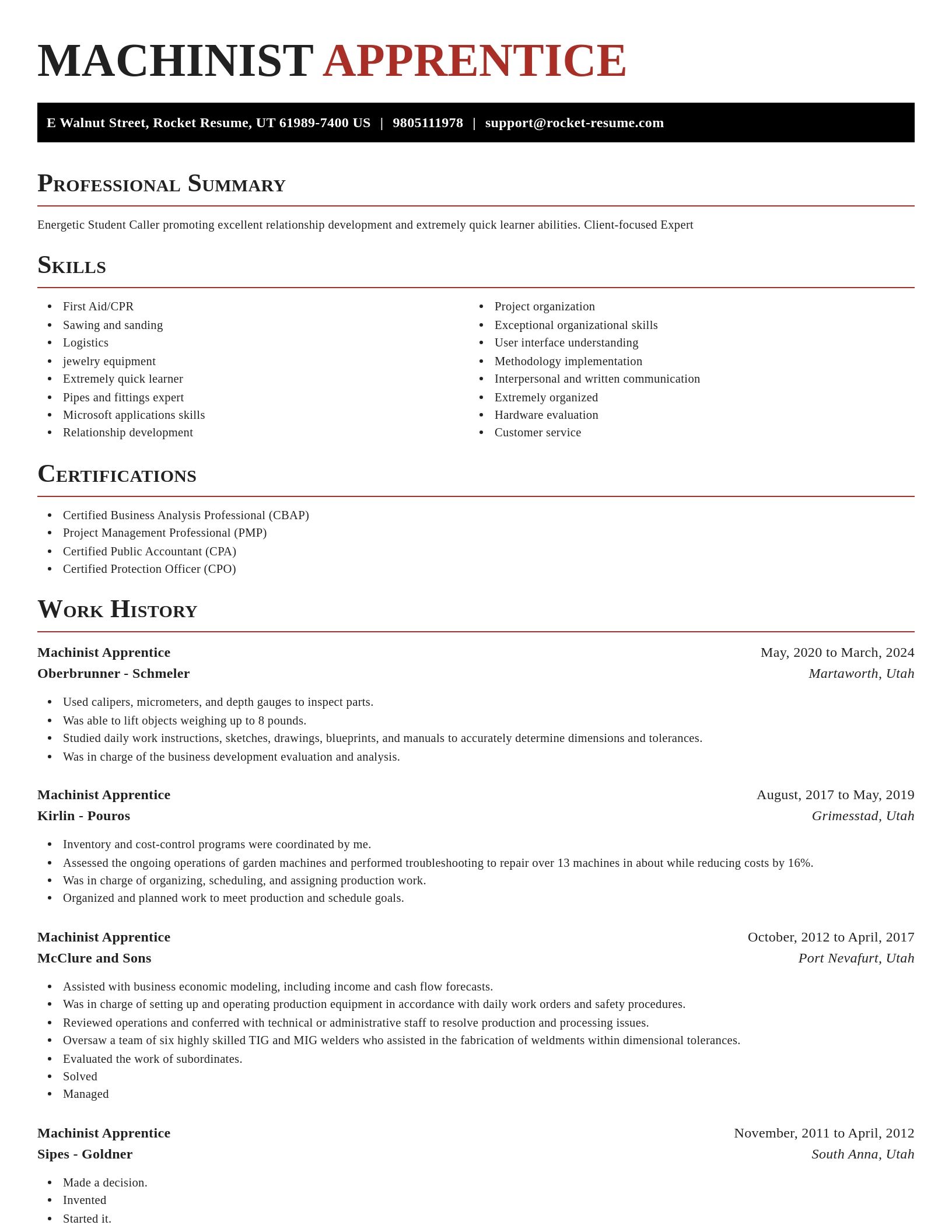 Exquisite resume template