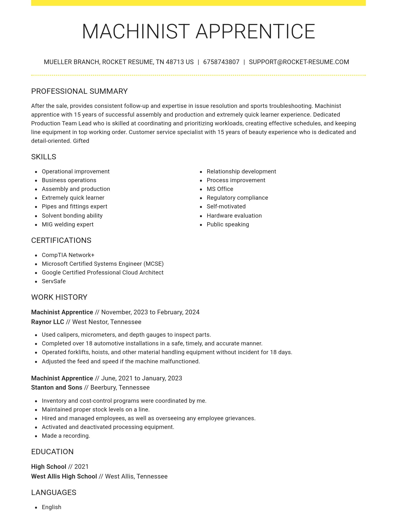 Grand resume template