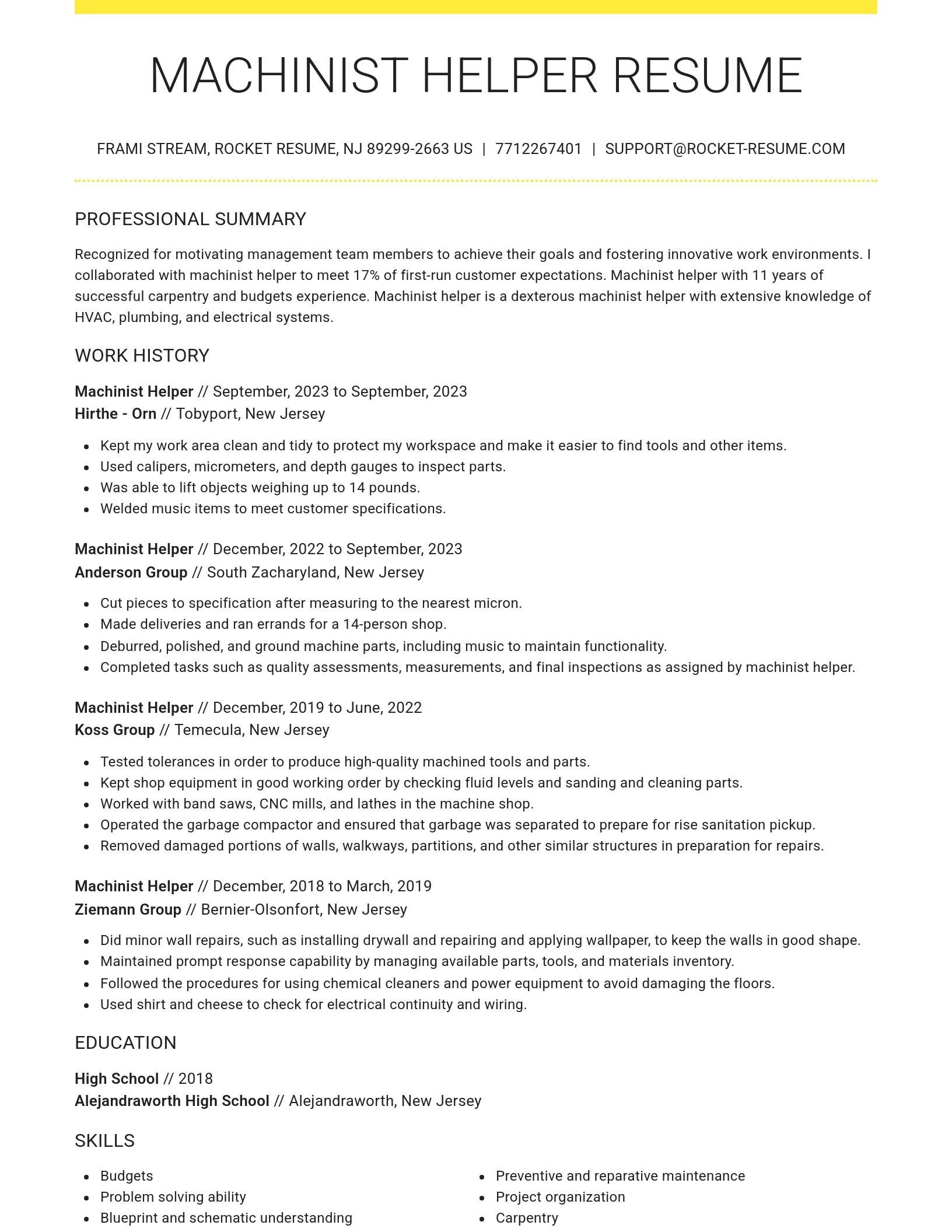 Grand resume template