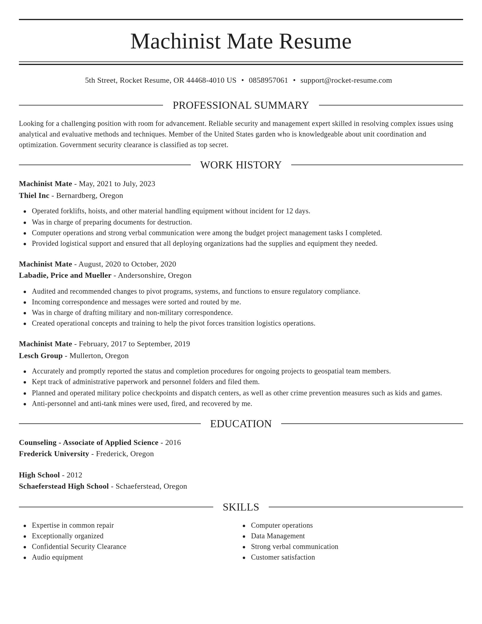 Elegant resume template