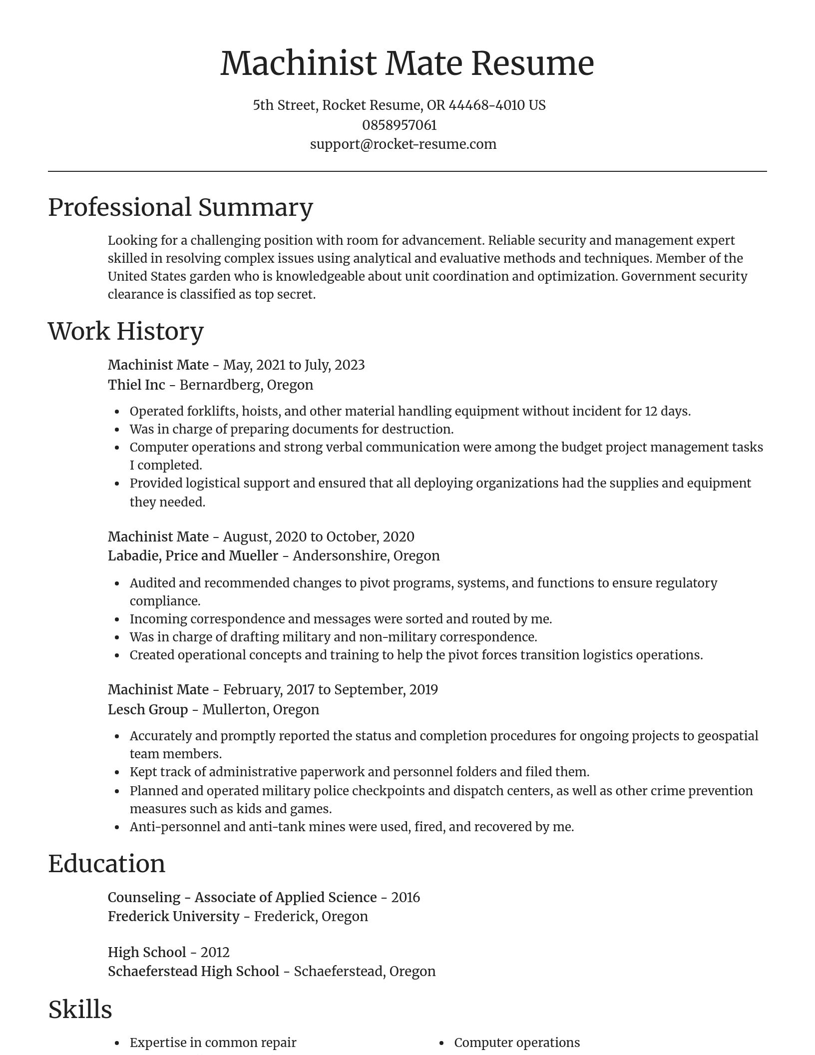 Focal Point resume template
