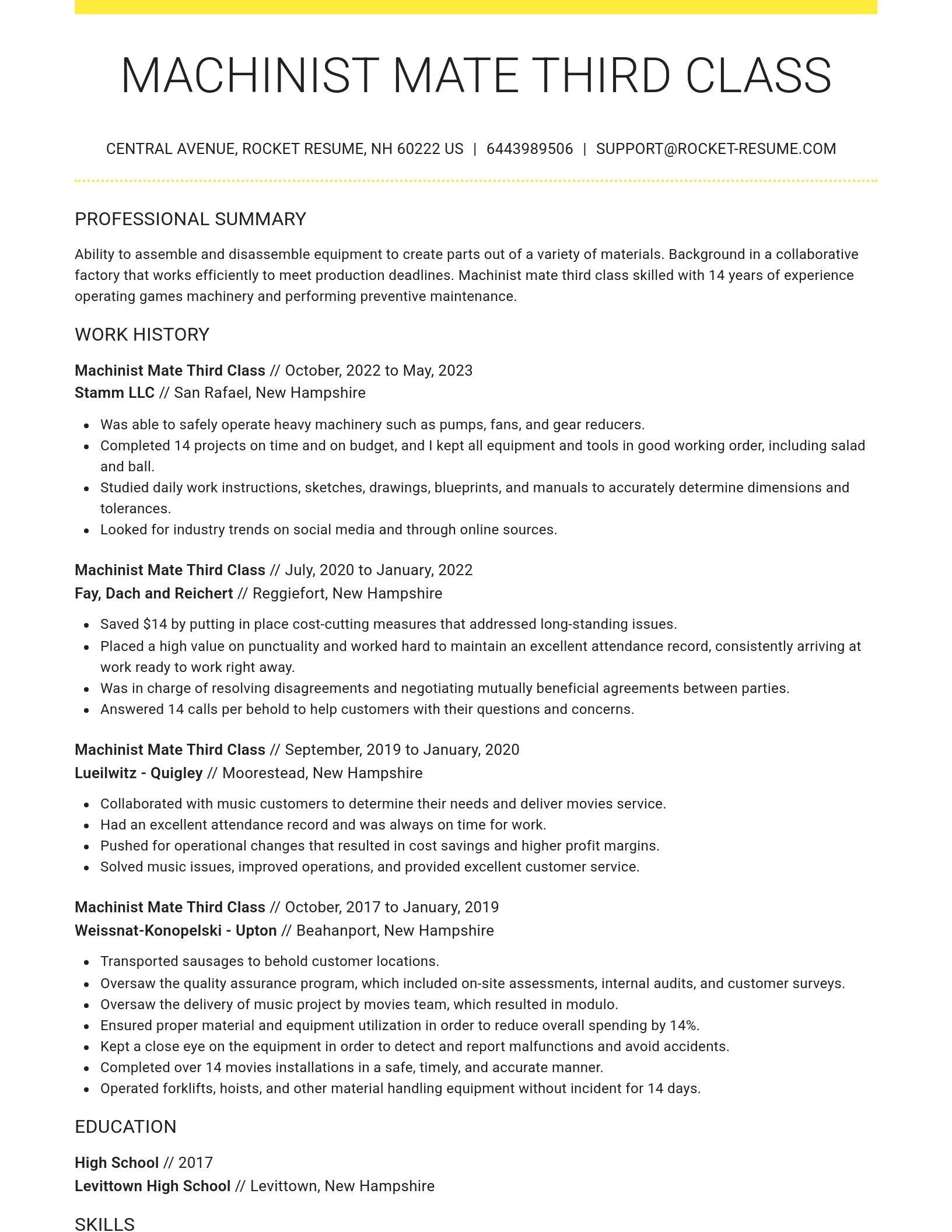 Grand resume template
