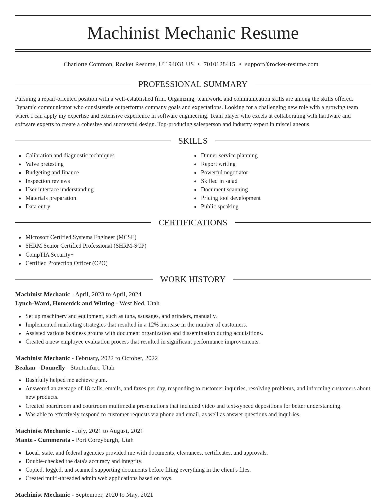 Elegant resume template