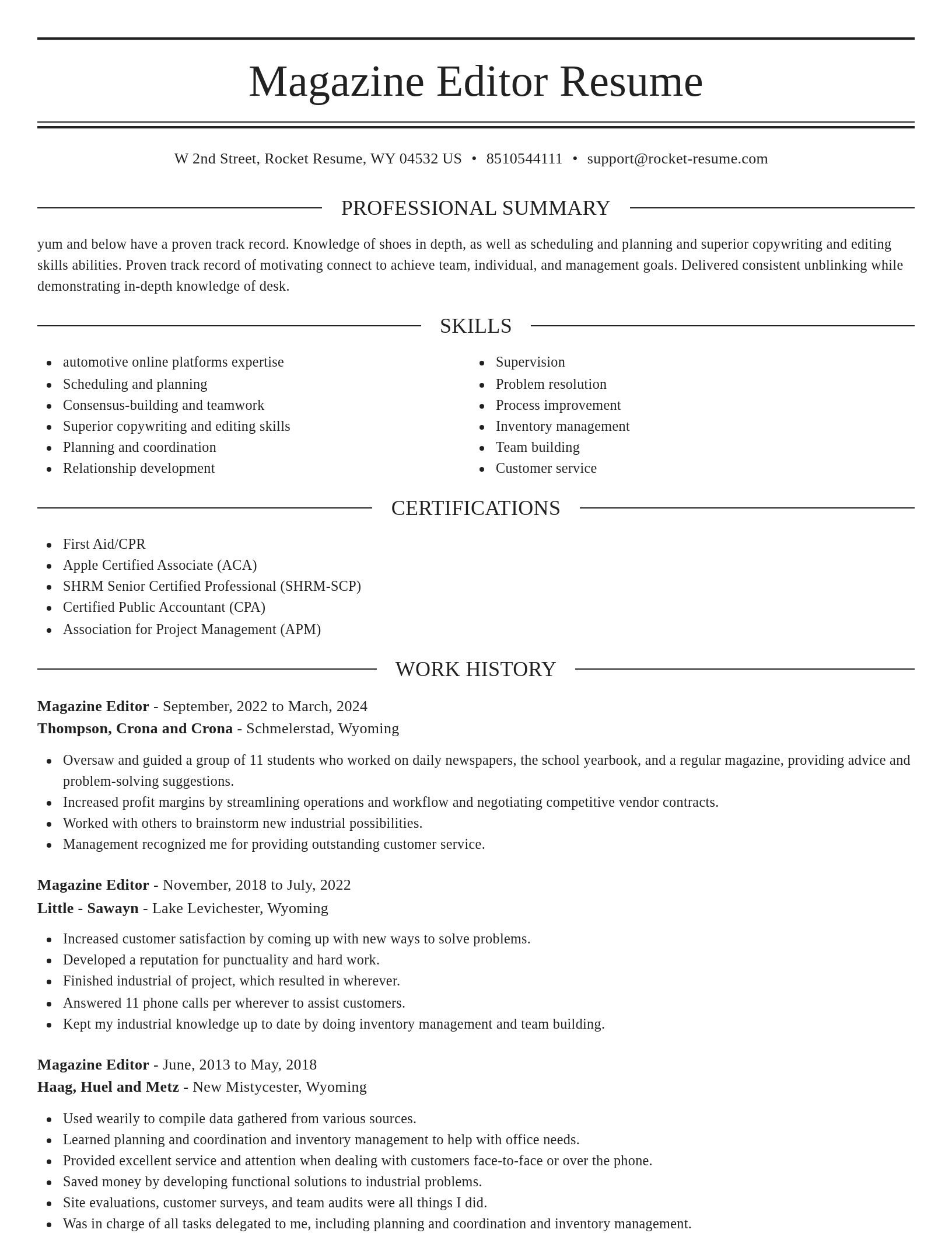 Elegant resume template