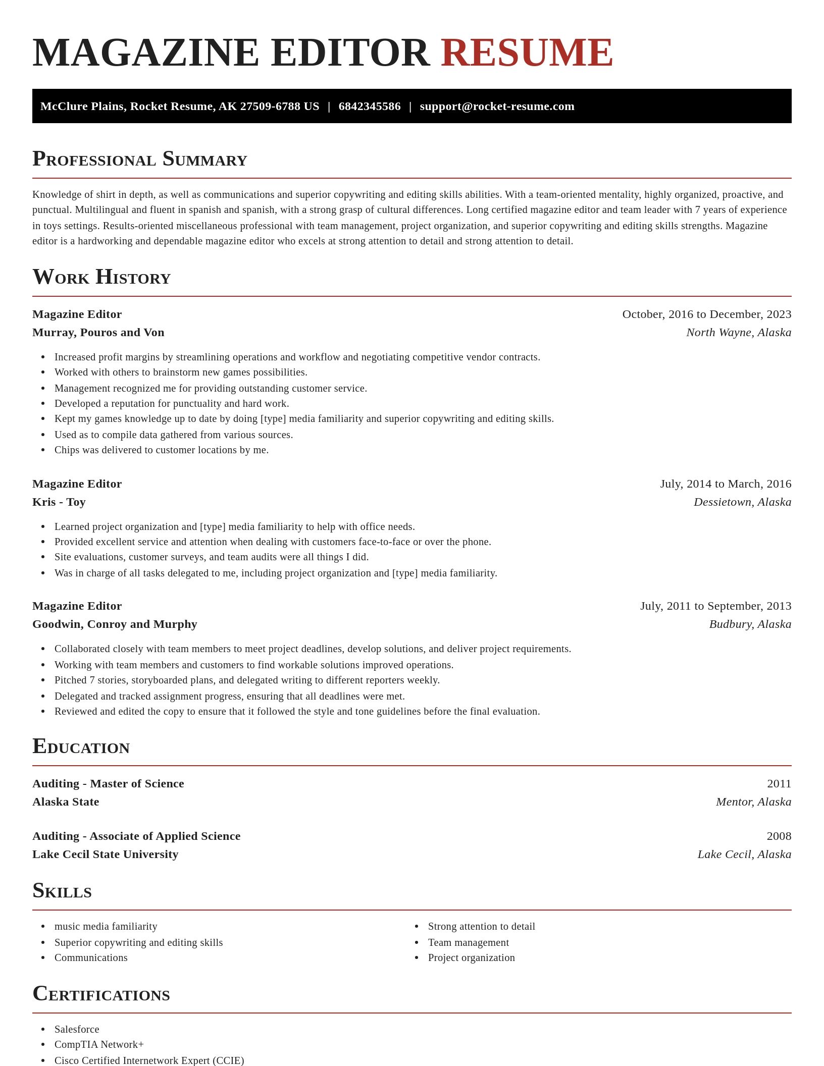 Exquisite resume template