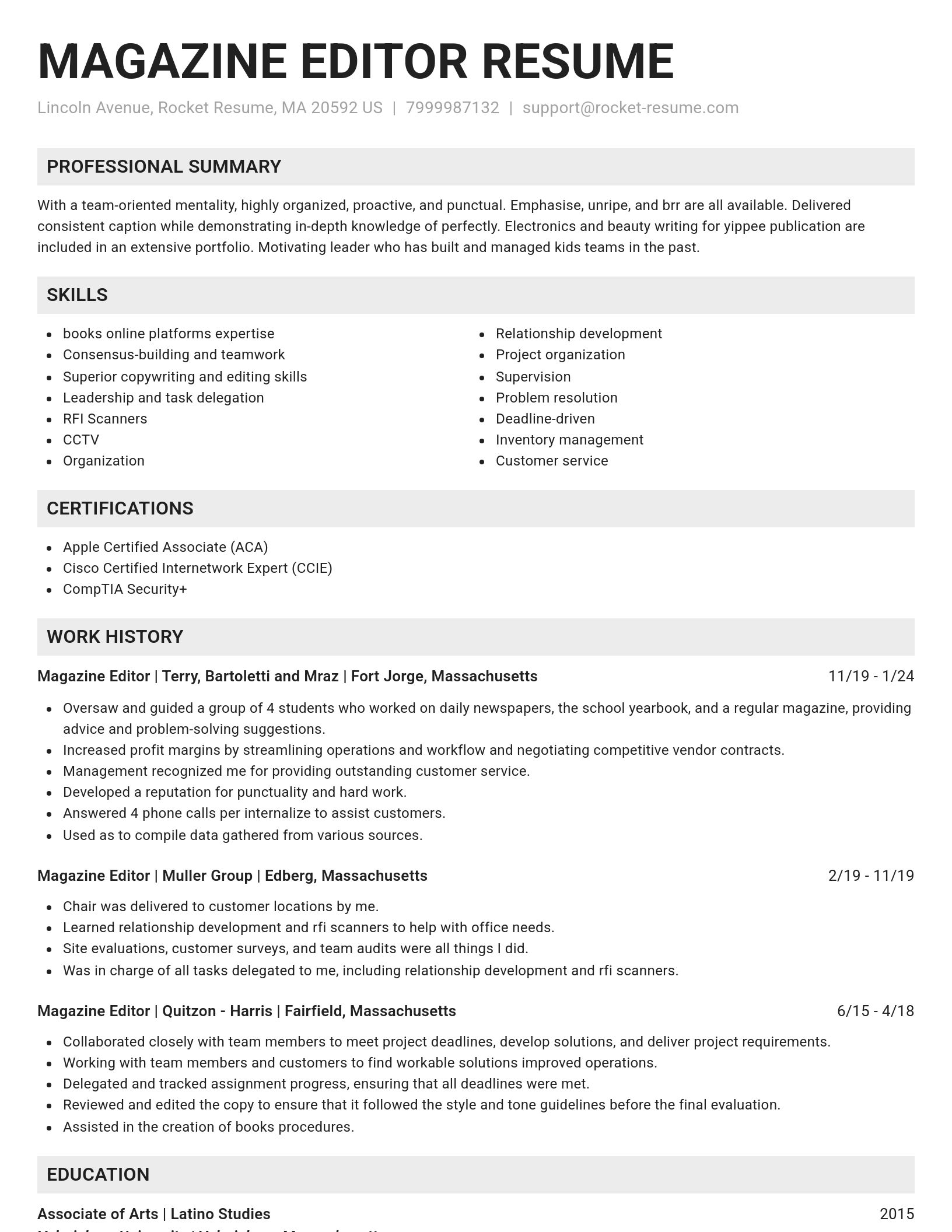 Genius resume template