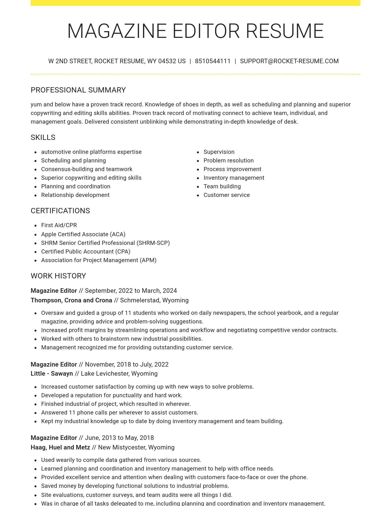 Grand resume template