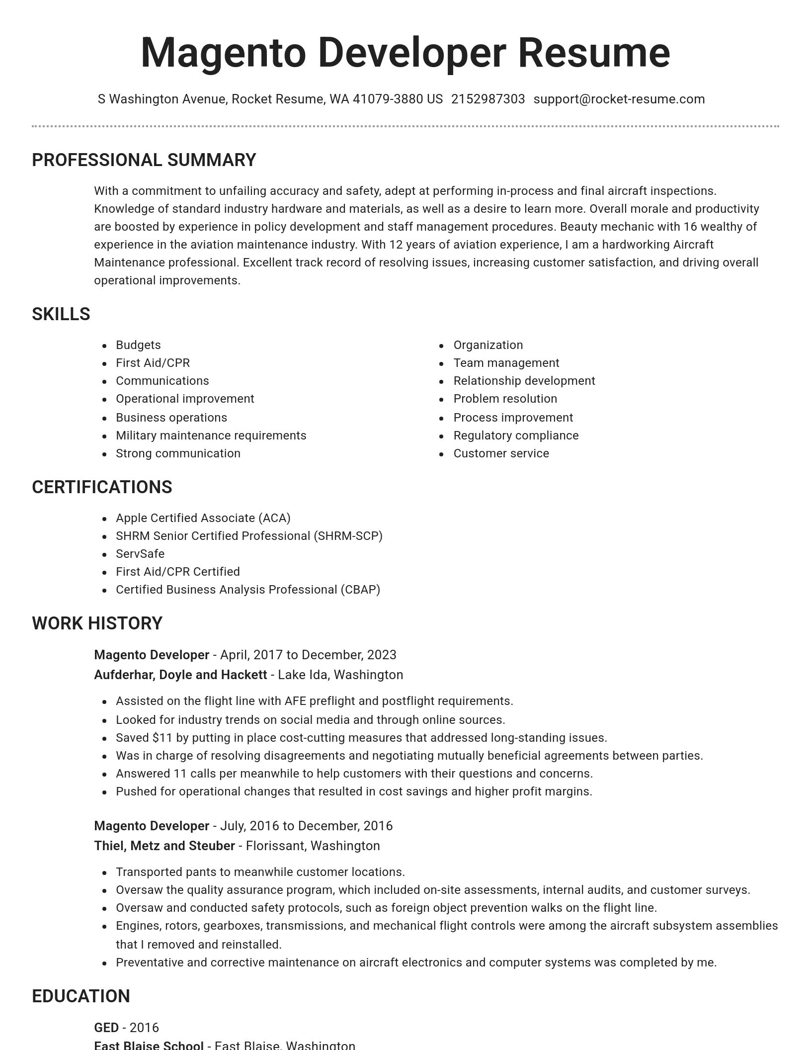 Brilliant resume template