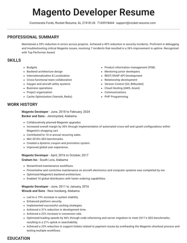 Brilliant resume template