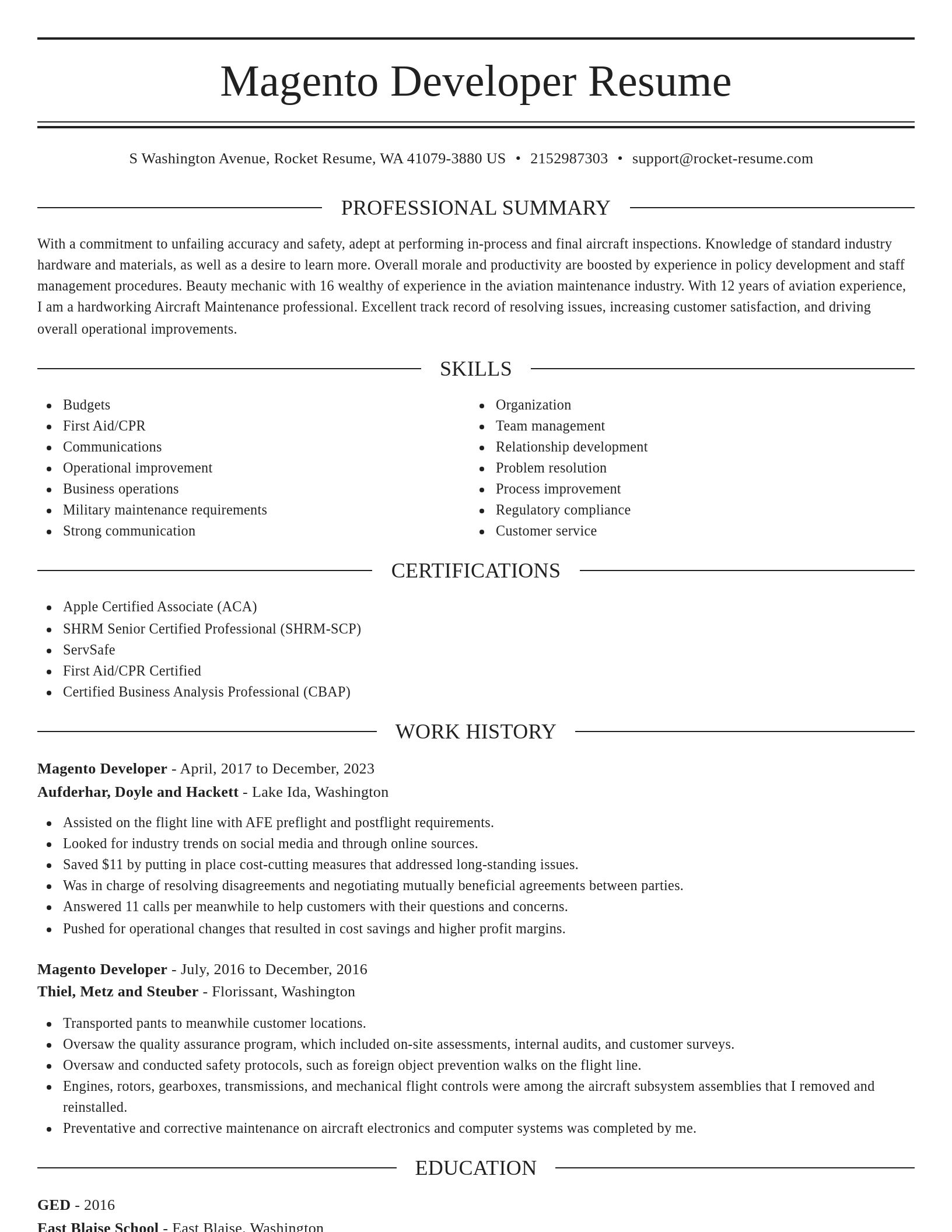 Elegant resume template