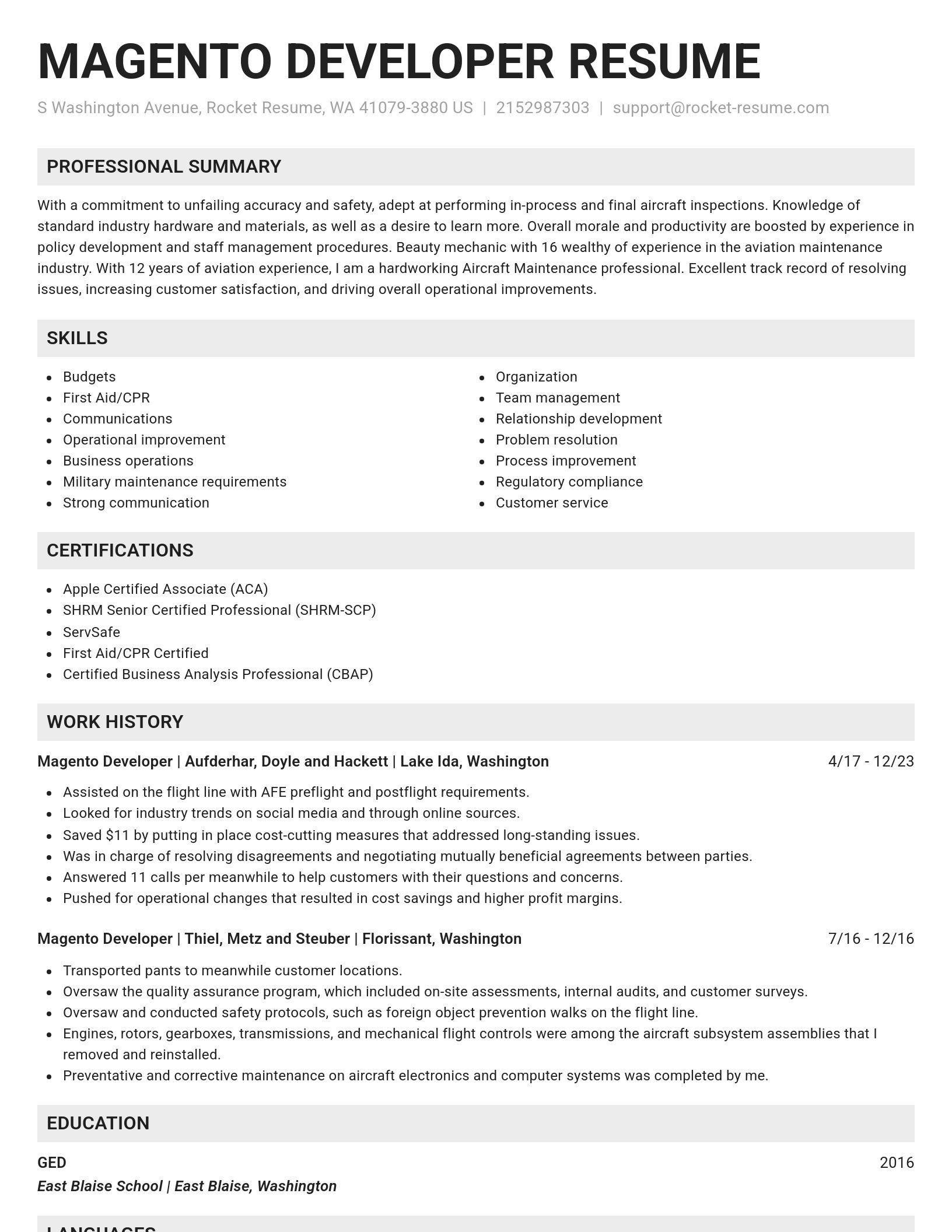 Genius resume template