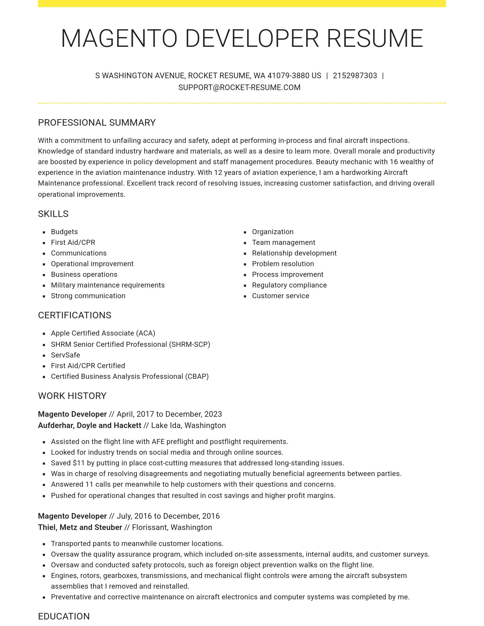 Grand resume template
