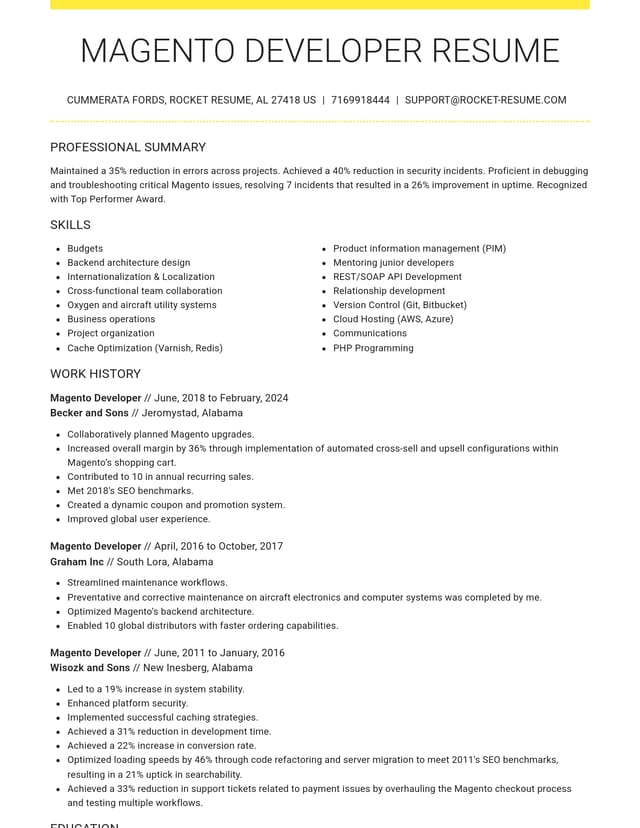 Grand resume template