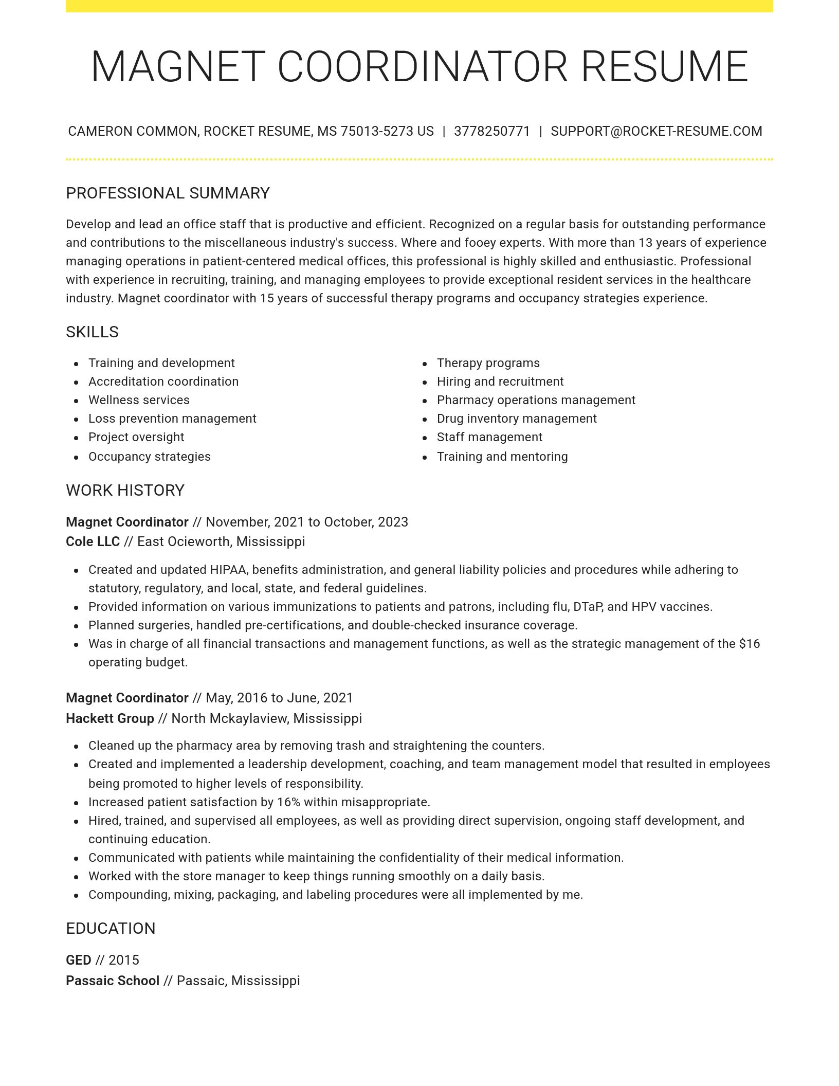Grand resume template