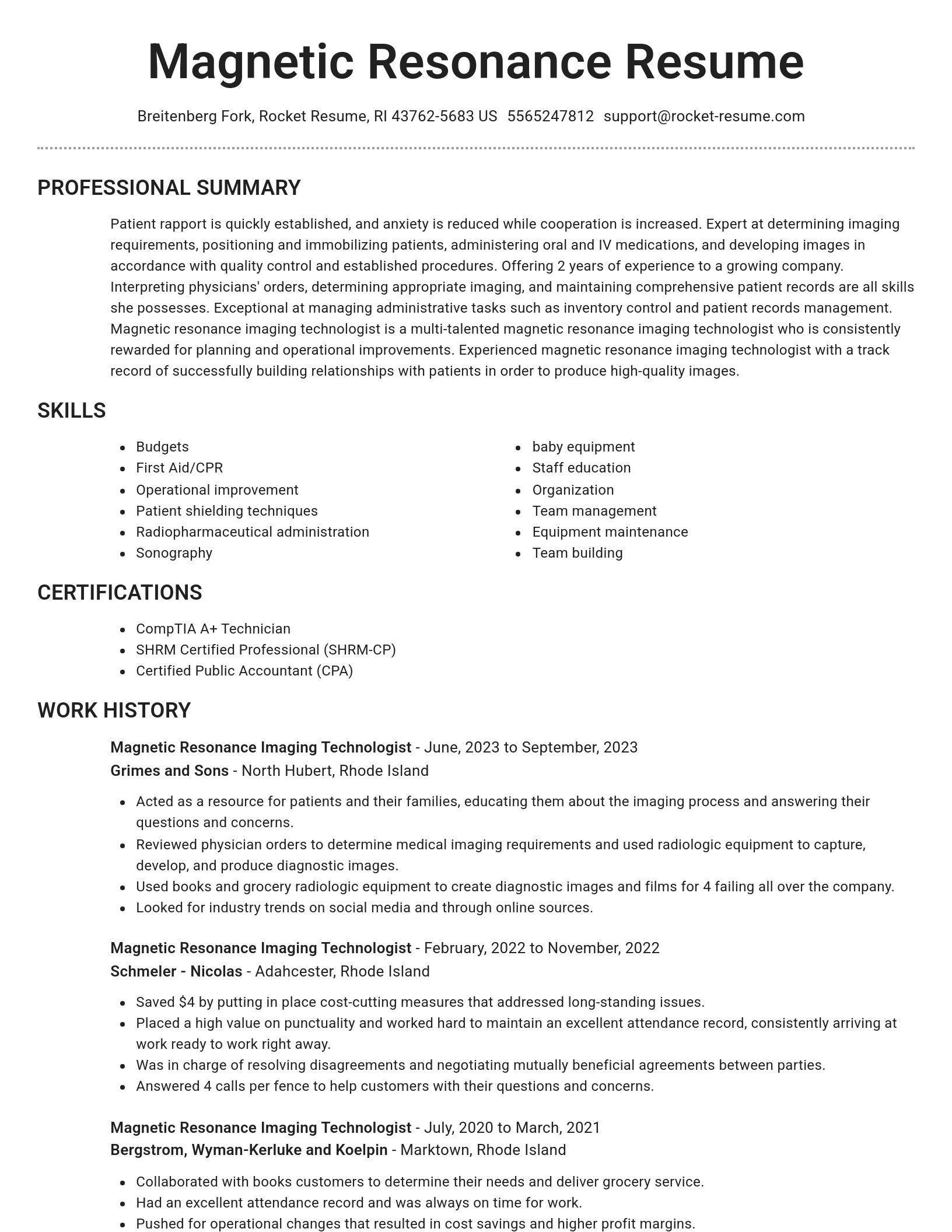 Brilliant resume template