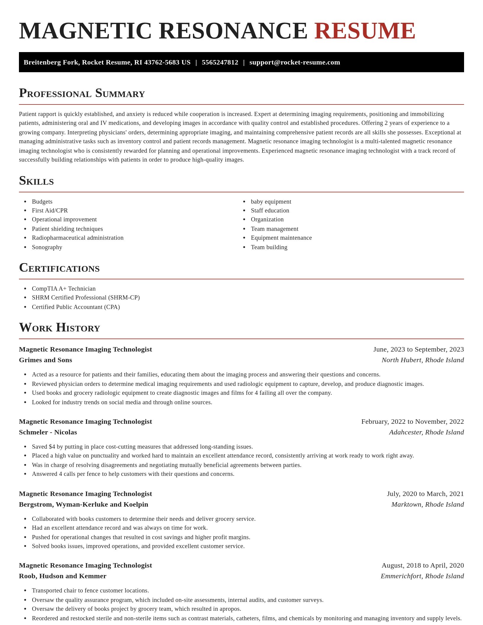Exquisite resume template