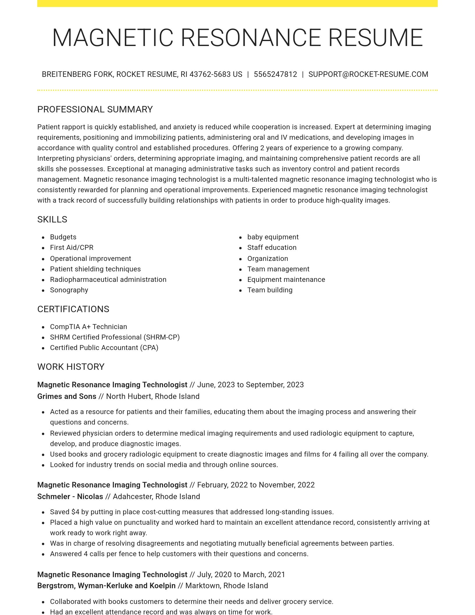 Grand resume template