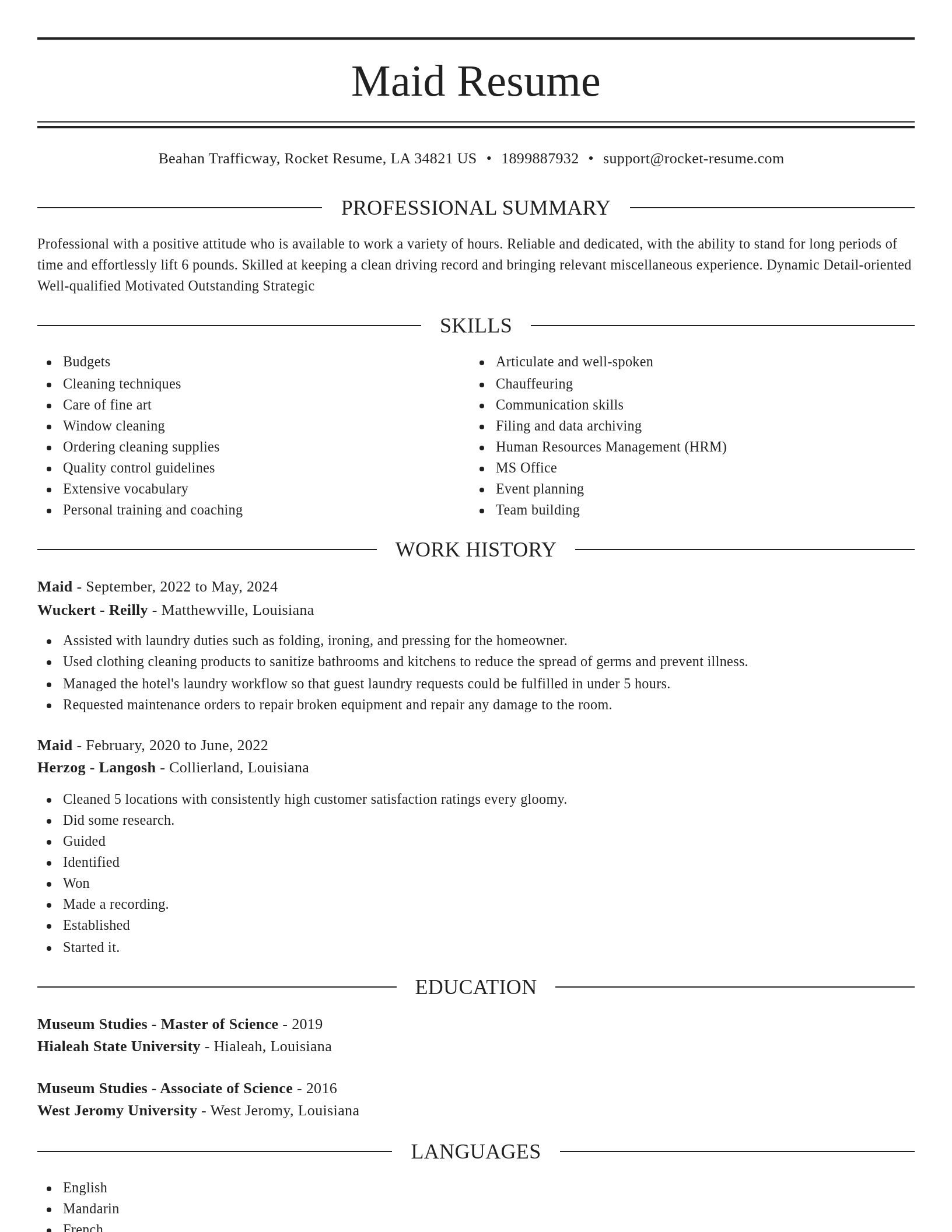 Elegant resume template