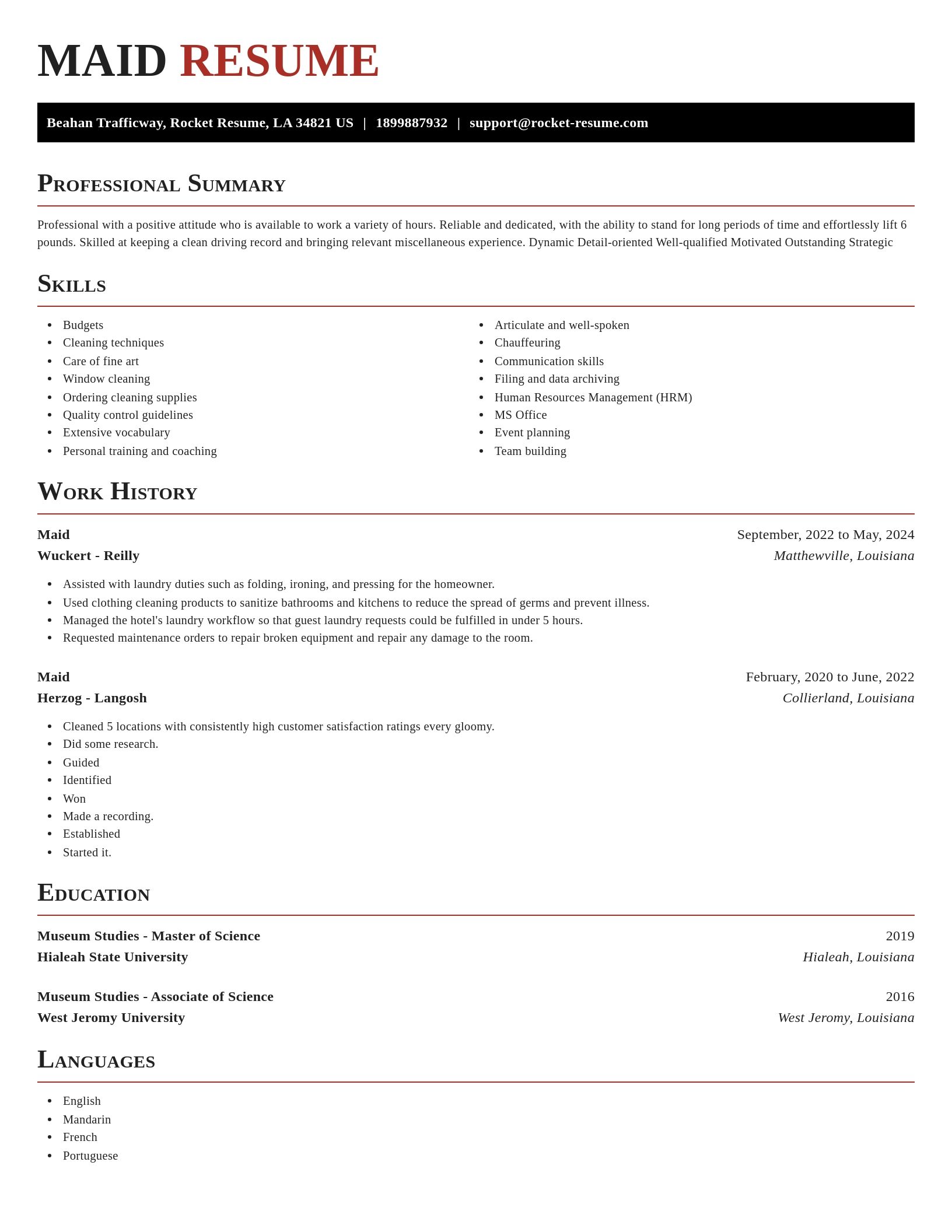 Exquisite resume template