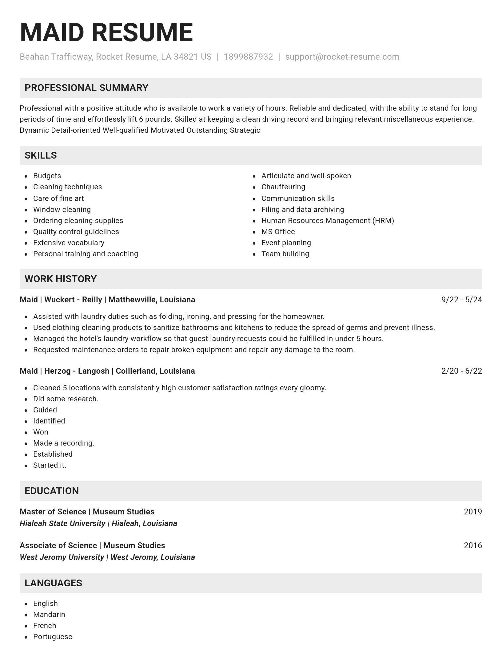 Genius resume template