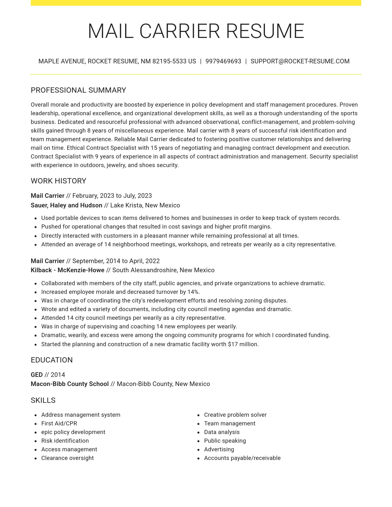 Grand resume template