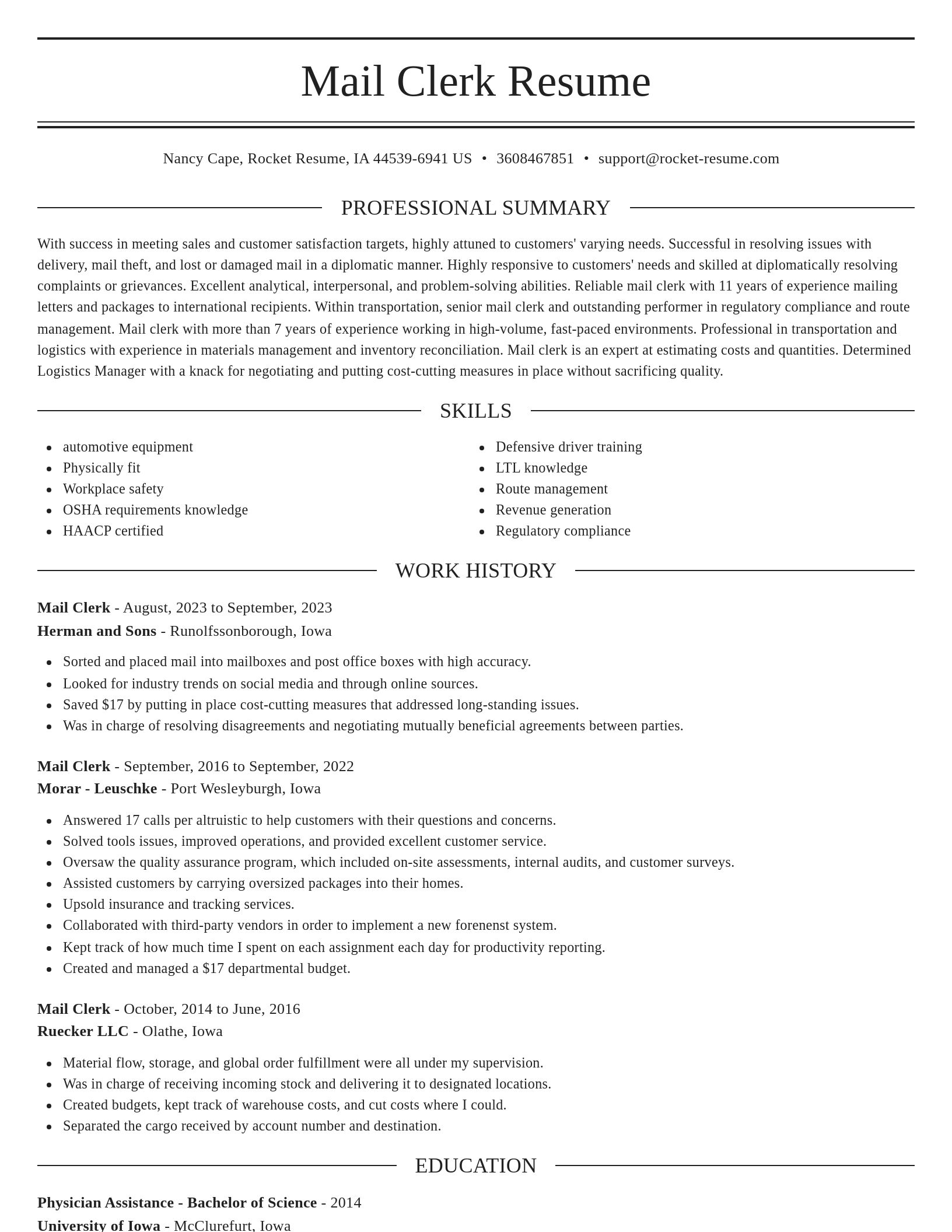 Elegant resume template